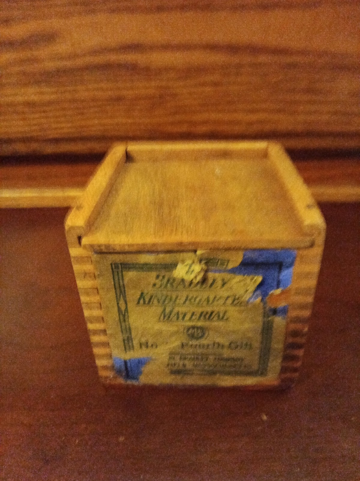 Antique c1900 Kindergarten Block Set  Milton Bradley Fourth Gift