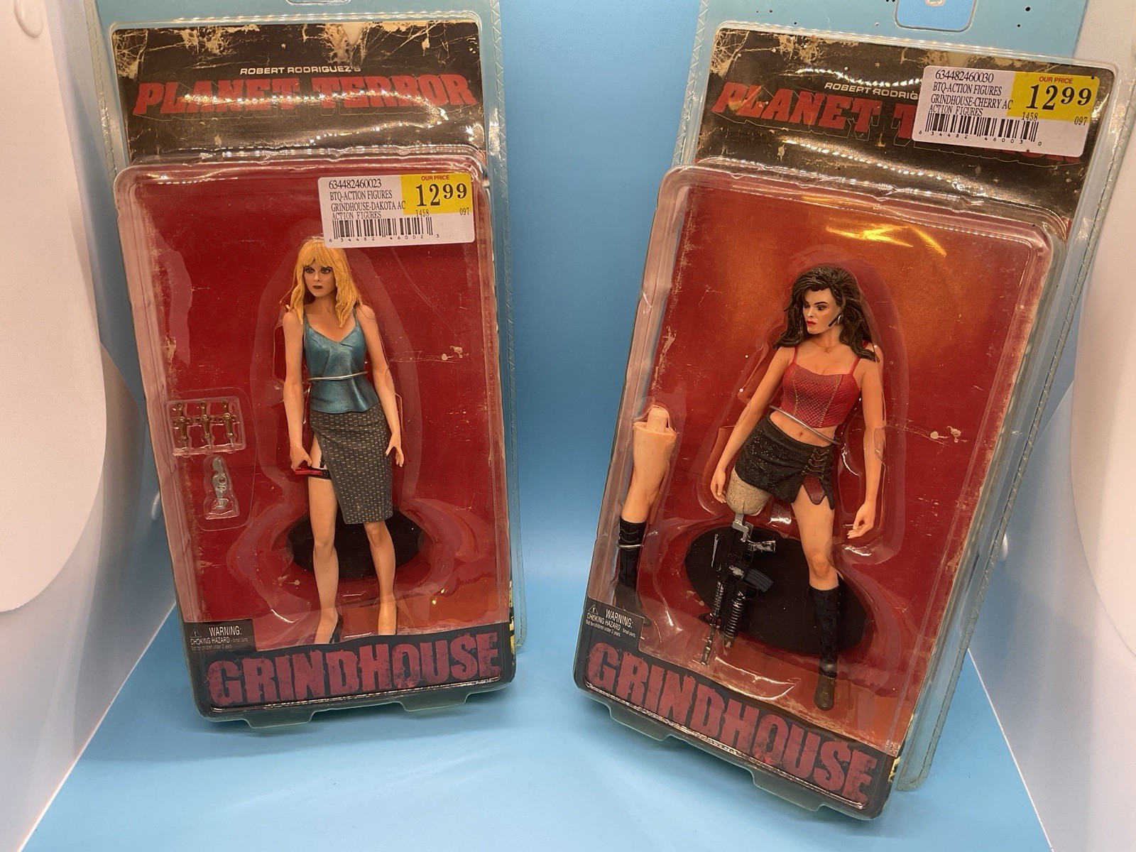 NECA Grindhouse Planet Terror Cherry, Dakota, Tarantino 3-Figure Lot Sealed NIB