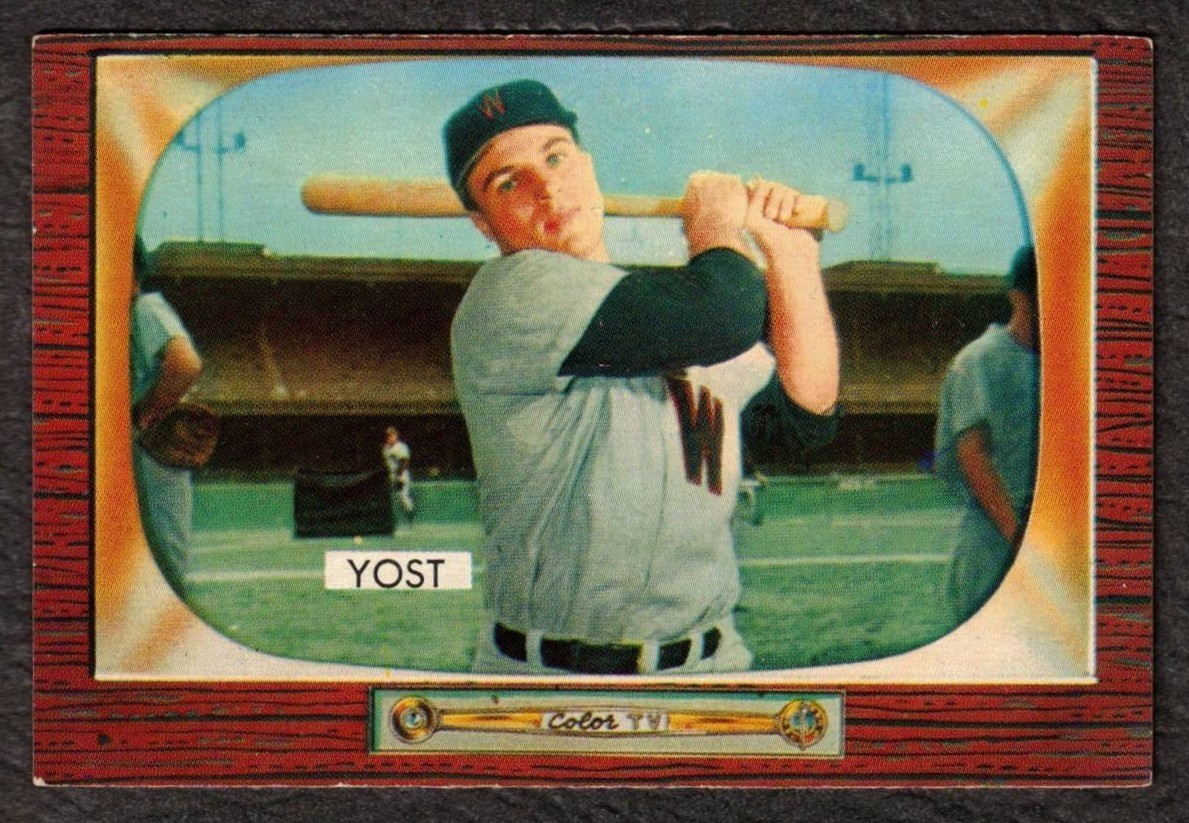 1955 Bowman Eddie Yost #73 Washington Senators EX