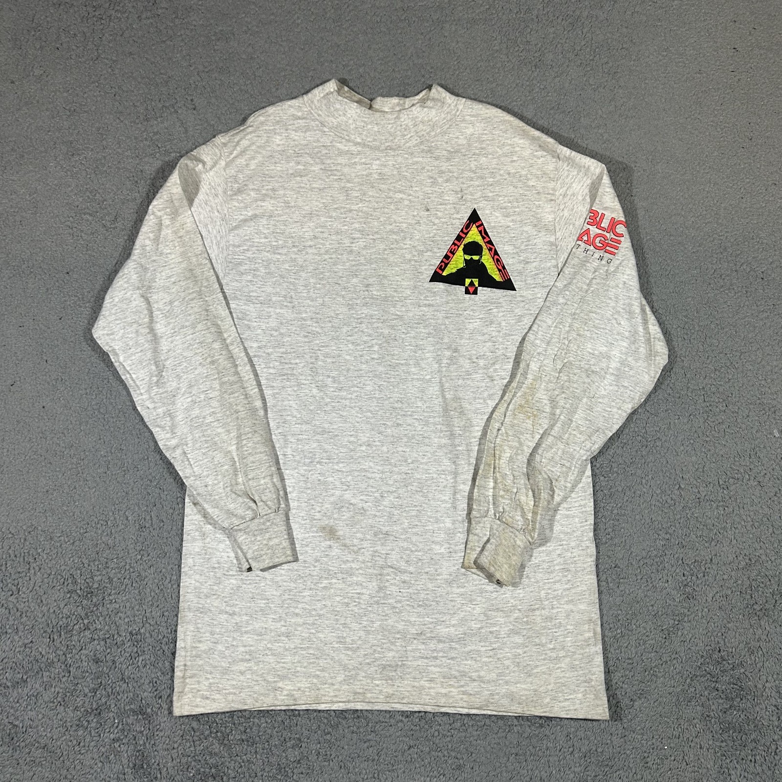 Vintage 90’s Public Image Clothing Grey Sweatshirt Long Sleeve Men\'s Large #4016