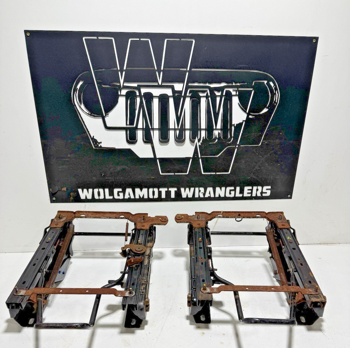 97-02 Jeep TJ Wrangler Front SEAT Brackets Passenger & Driver BOTH SLIDE & FOLD