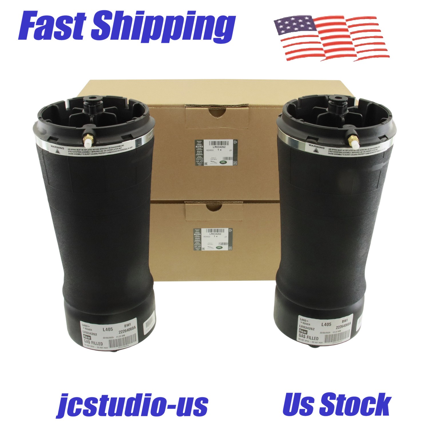 Genuine OEM Land Rover Range Rover L405 Discovery L462 LR034262 Air Springs