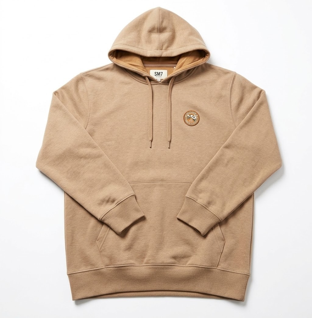 Mens Vissla Solid Sets Eco PO Pullover Hoodie Brown Palm Tree Patch Size M NWT
