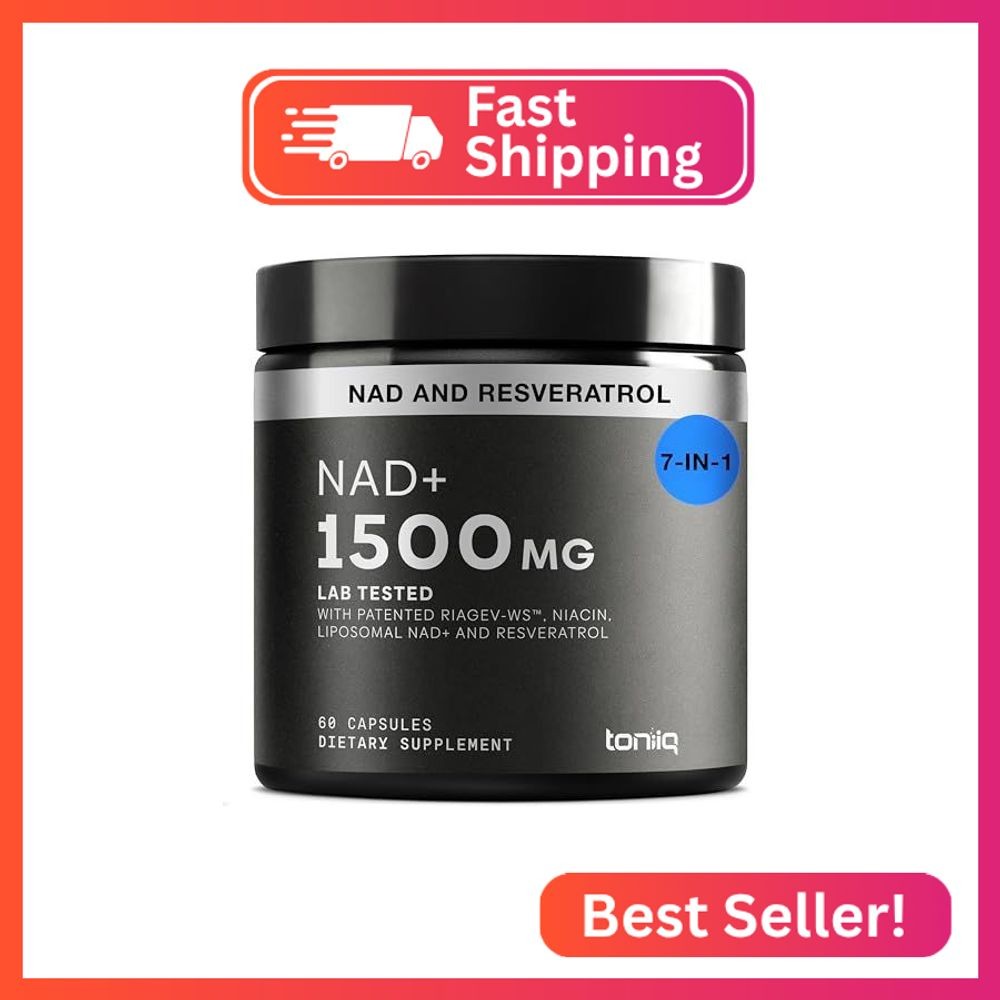 Toniiq Liposomal NAD+ and Resveratrol Supplement - 1500mg