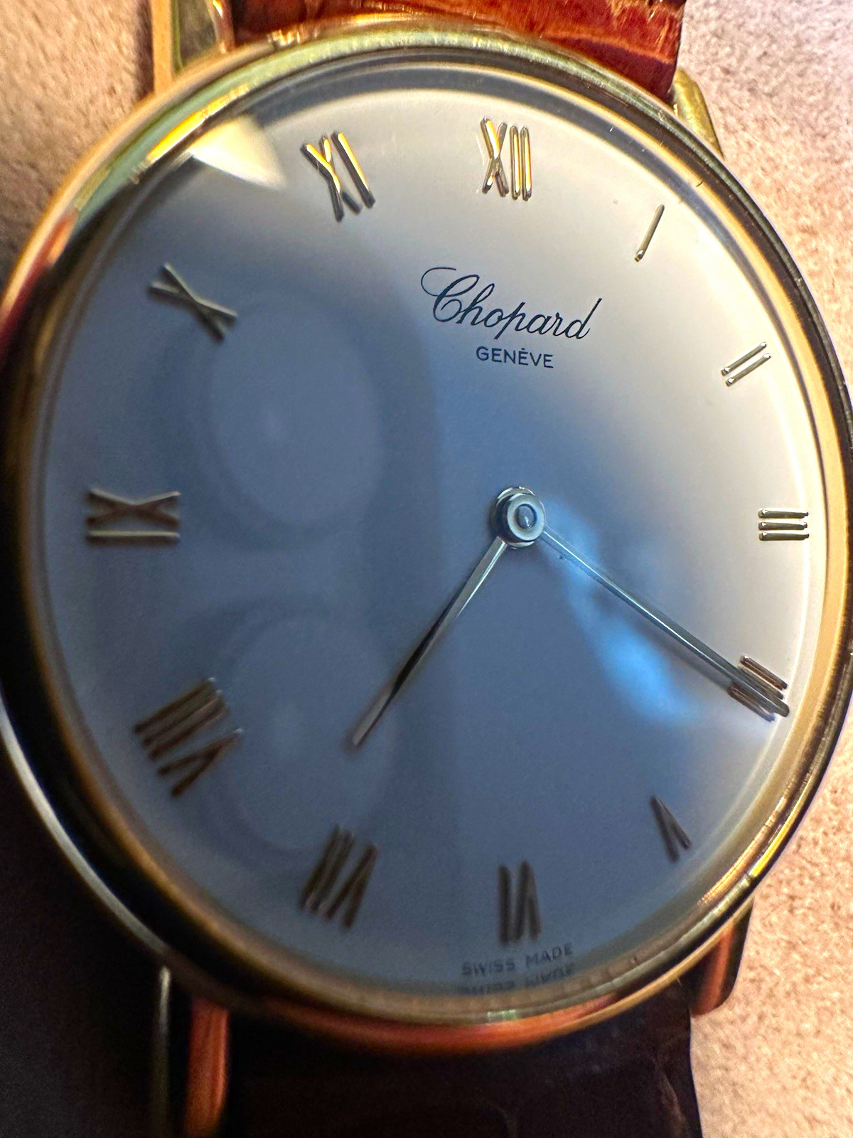 Chopard Geneve 18K Yellow Gold Ref 16/3154 Manual Wind Watch w Box
