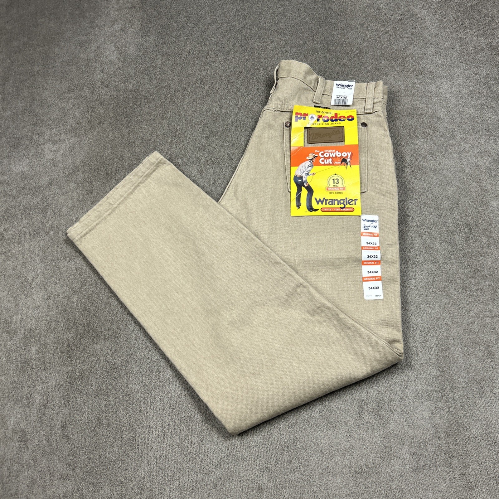 Wrangler Jeans Mens 34x32 Tan Cowboy Cut Western Cowboy Rodeo Rancher 1013MWZ Wrangler Jeans Mens 34x32 Tan Cowboy Cut Western Cowboy Rodeo Rancher 1013MWZ