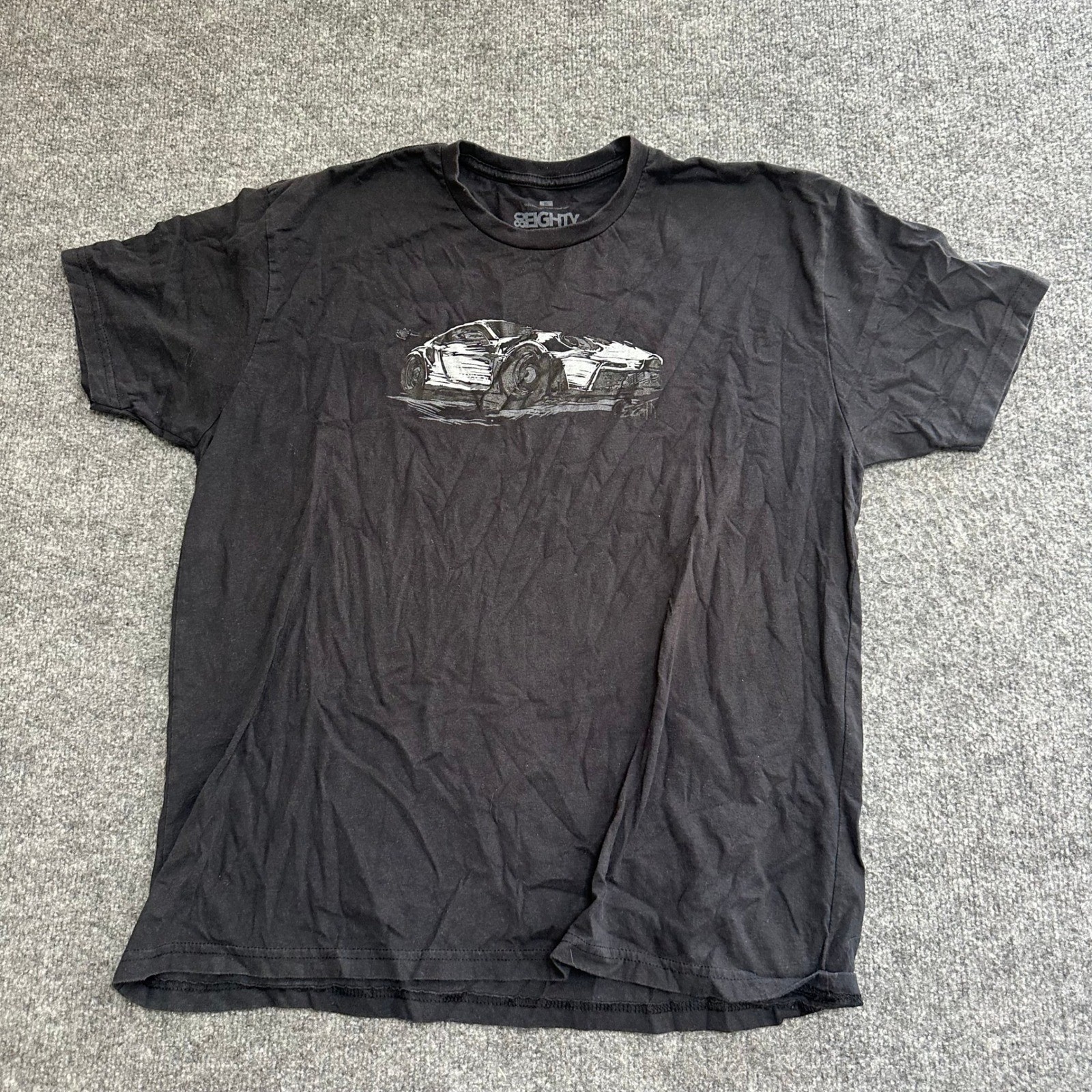 80Eighty T-Shirt Mens Size XL Black Graphic Dream Car Giveaway Short Sleeve Tee 80Eighty T-Shirt Mens Size XL Black Graphic Dream Car Giveaway Short Sleeve Tee