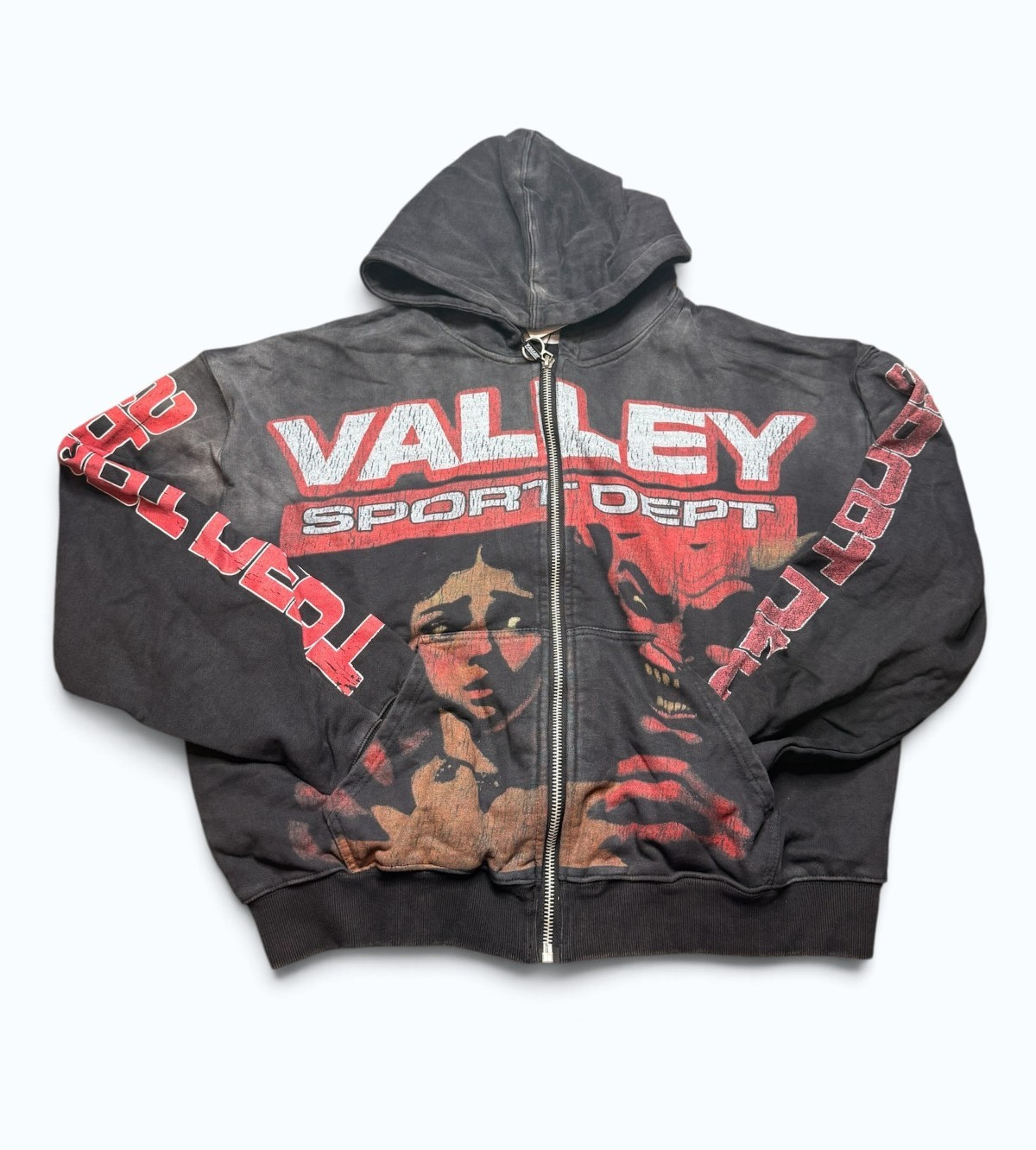 Vale Forever Devils Advocate Full Zip Hoodie Vintage Black