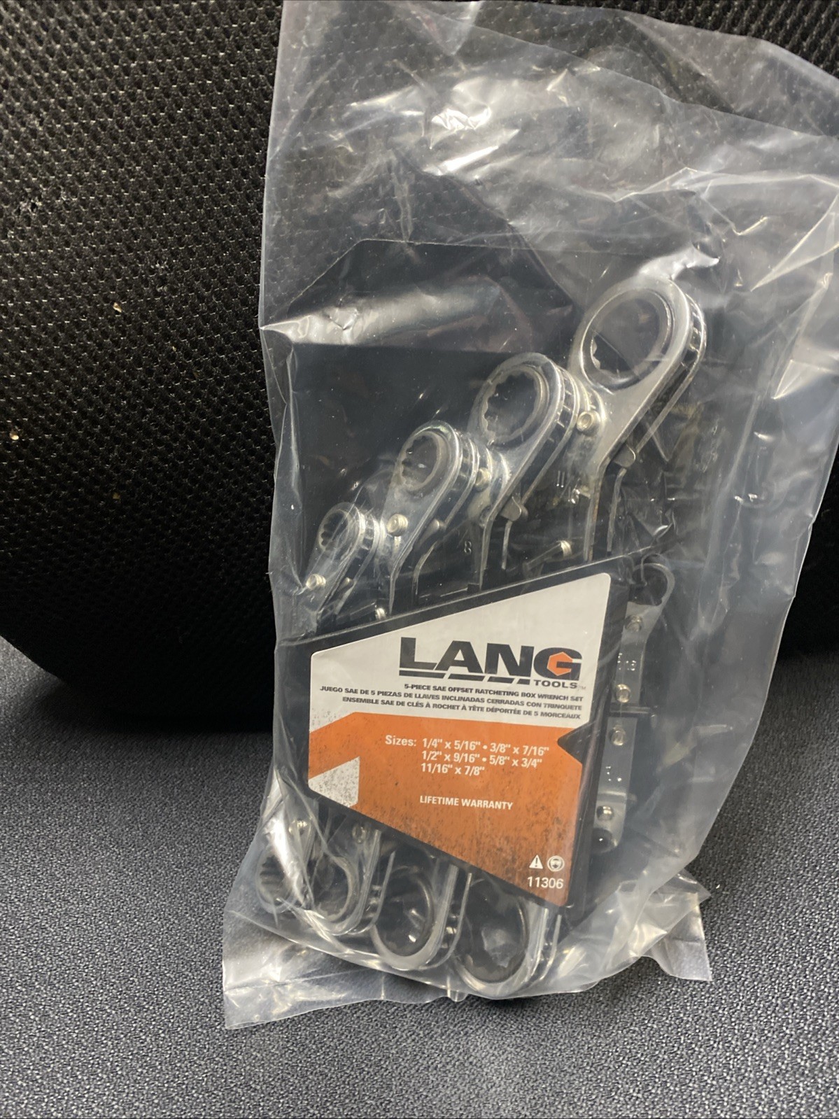 Lang Tools, Part #11306, SAE 5 pc. Offset Ratcheting Box Wrench Set Lang Tools, Part #11306, SAE 5 pc. Offset Ratcheting Box Wrench Set