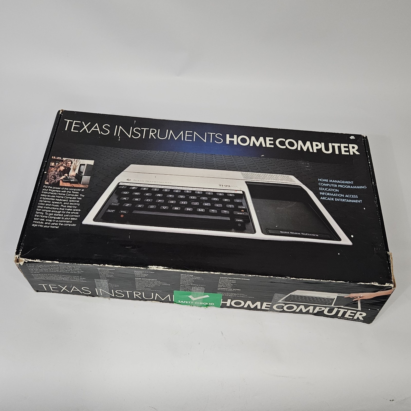 Vintage Texas Instruments TI-99/4A Home Computer Tested In Box & Foam Vintage Texas Instruments TI-99/4A Home Computer Tested In Box & Foam