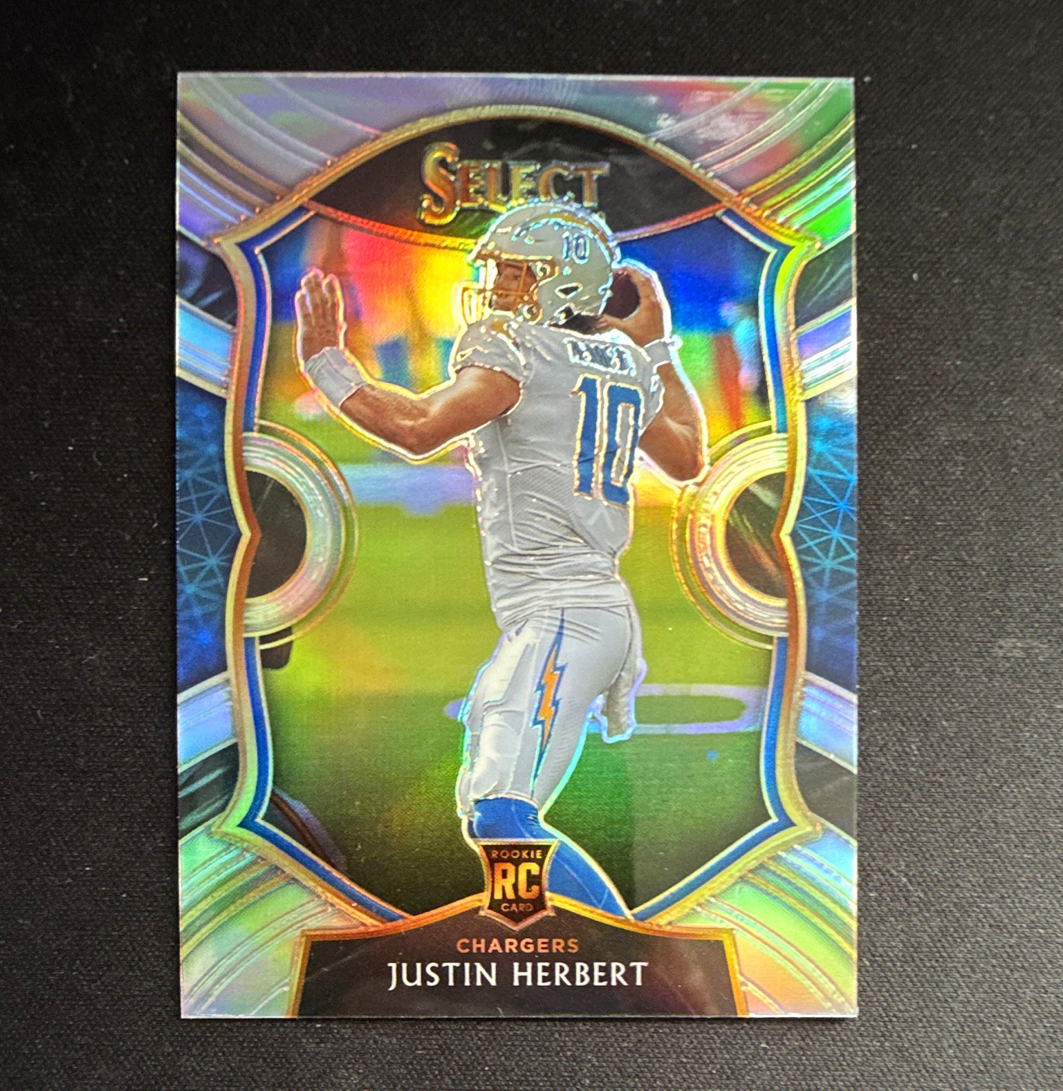 Panini 2020 Select Concourse Justin Herbert #44 Silver Prizm RC Chargers