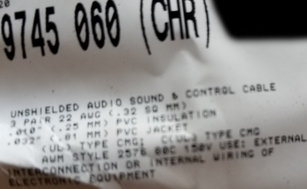 Belden 9745 22/3P Twisted Pair Audio/Instrumentation/Control Cable Gray /1000ft