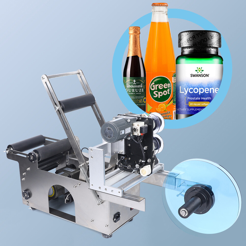 Professional Bottle Labeling & Coding Machine Desktop Semi-auto Bottle Labeller.