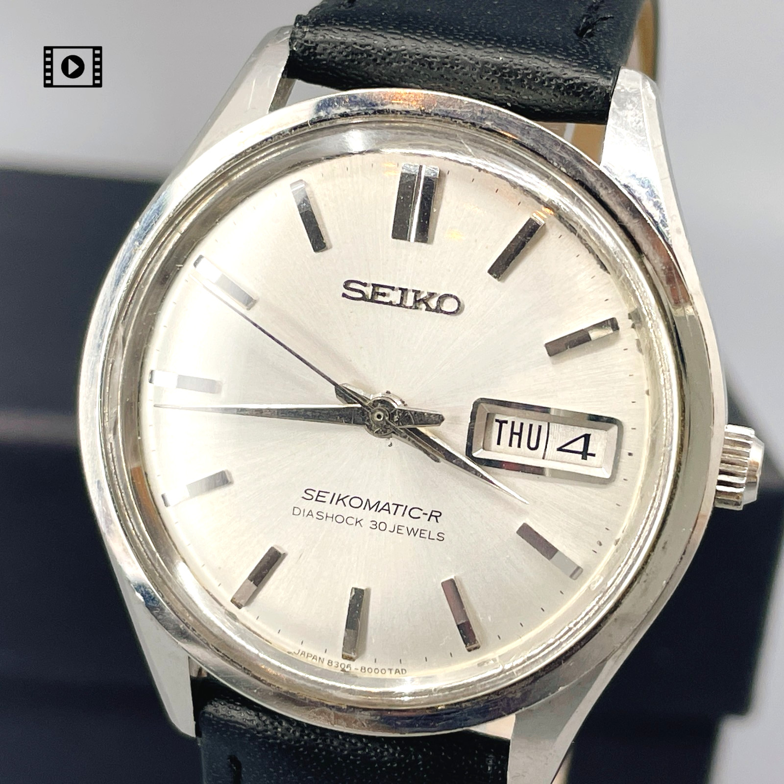 SEIKO Seikomatic 8306-8000 Day/Date Automatic 36mm Men\'s Watch Vtg1965【Exc+5/Box