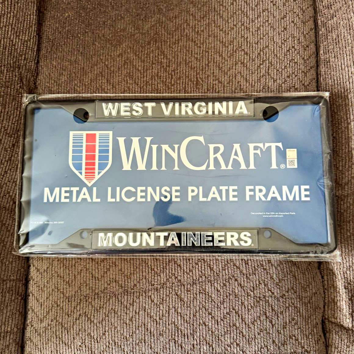 New-WVU West Virginia Mountaineers Metal License Plate Frame New-WVU West Virginia Mountaineers Metal License Plate Frame