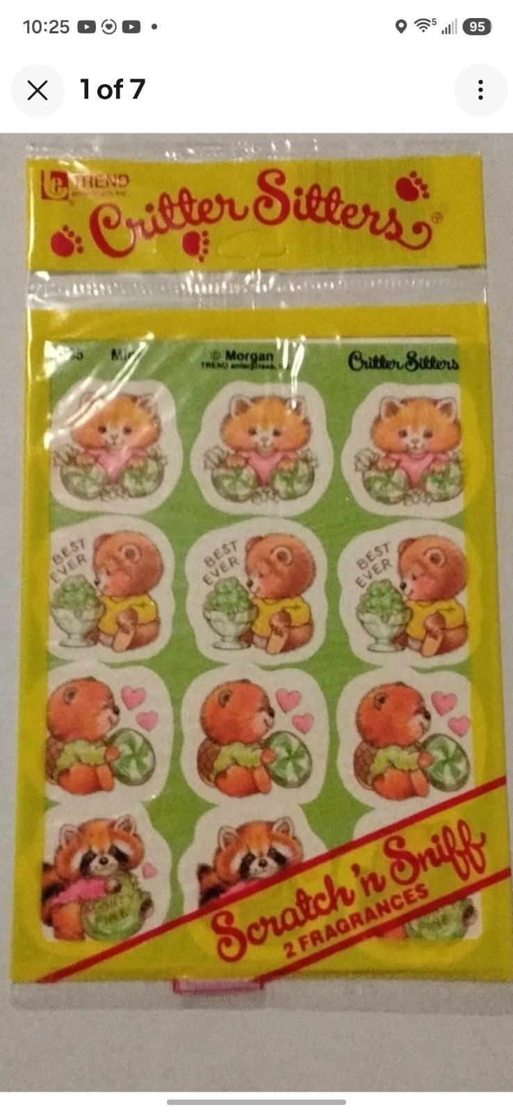 Vintage Trend Critter Sitters Scratch N Sniff Sealed Brand New 80s Vintage Trend Critter Sitters Scratch N Sniff Sealed Brand New 80s