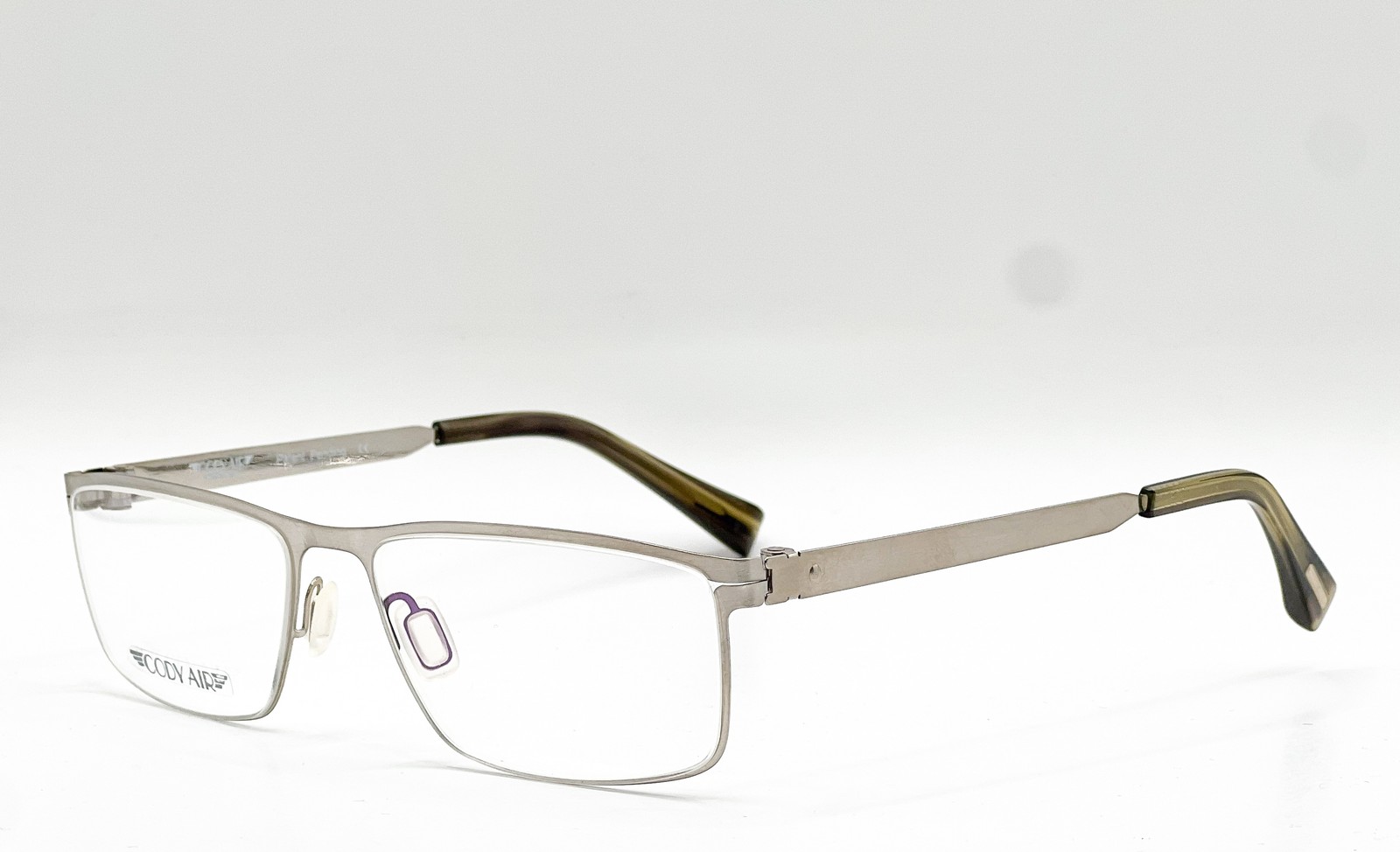 NEW CODY AIR LU BAN BS BRUSHED SILVER AUTHENTIC EYEGLASSES 54-16