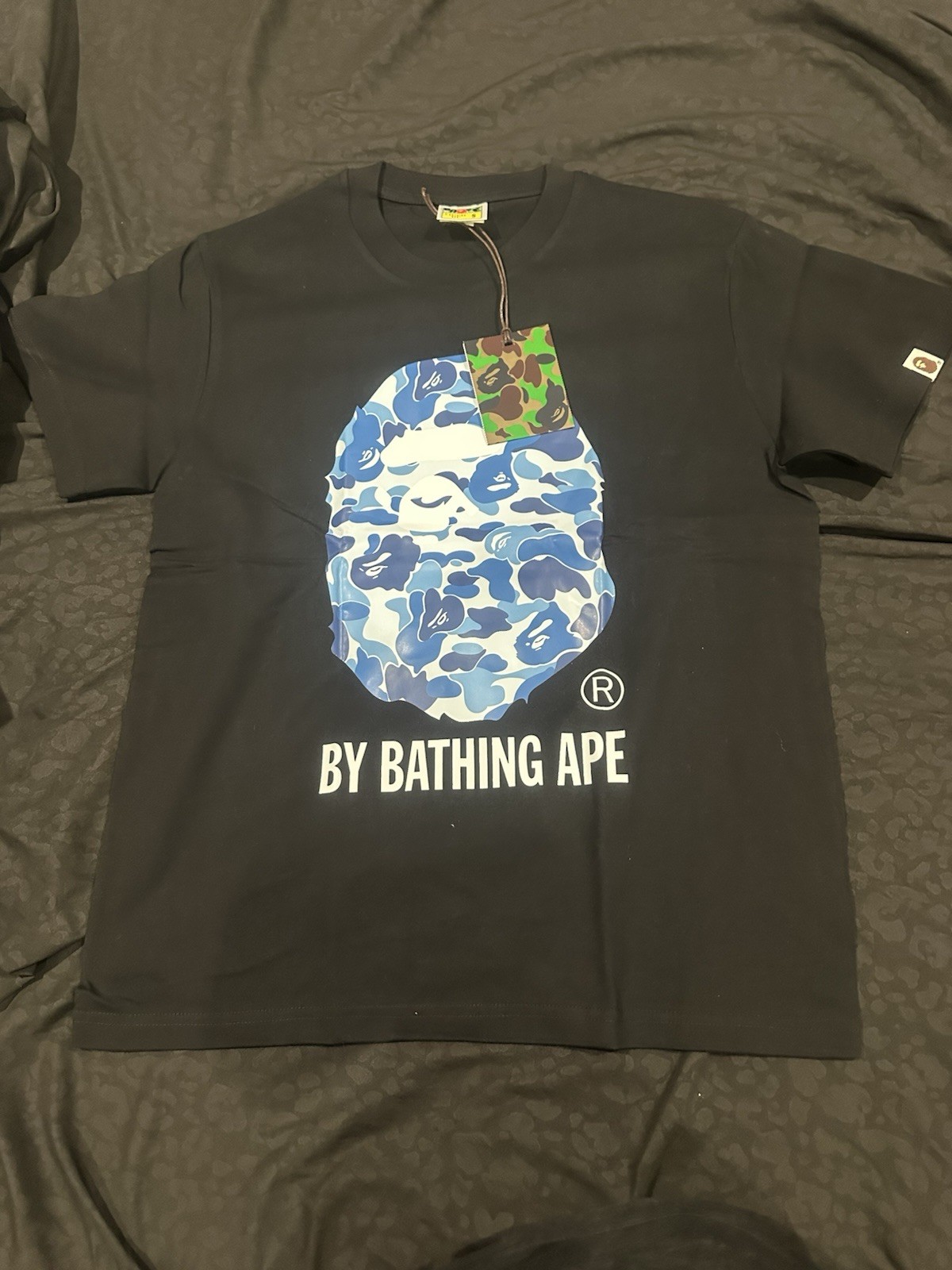 A Bathing Ape BAPE Men’s Black Graphic Logo T-Shirt Size S Crew Neck Short