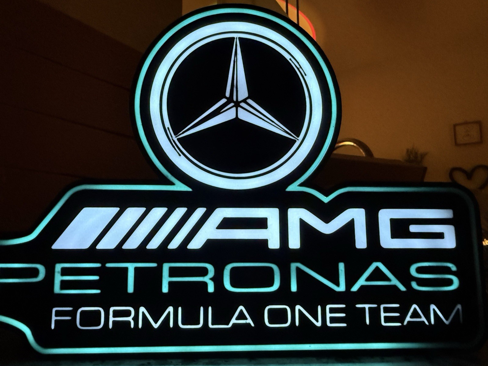 F1 Mercedes AMG Logo Light - For Formula 1 Collector, Racing Fan, F1 Gift F1 Mercedes AMG Logo Light - For Formula 1 Collector, Racing Fan, F1 Gift