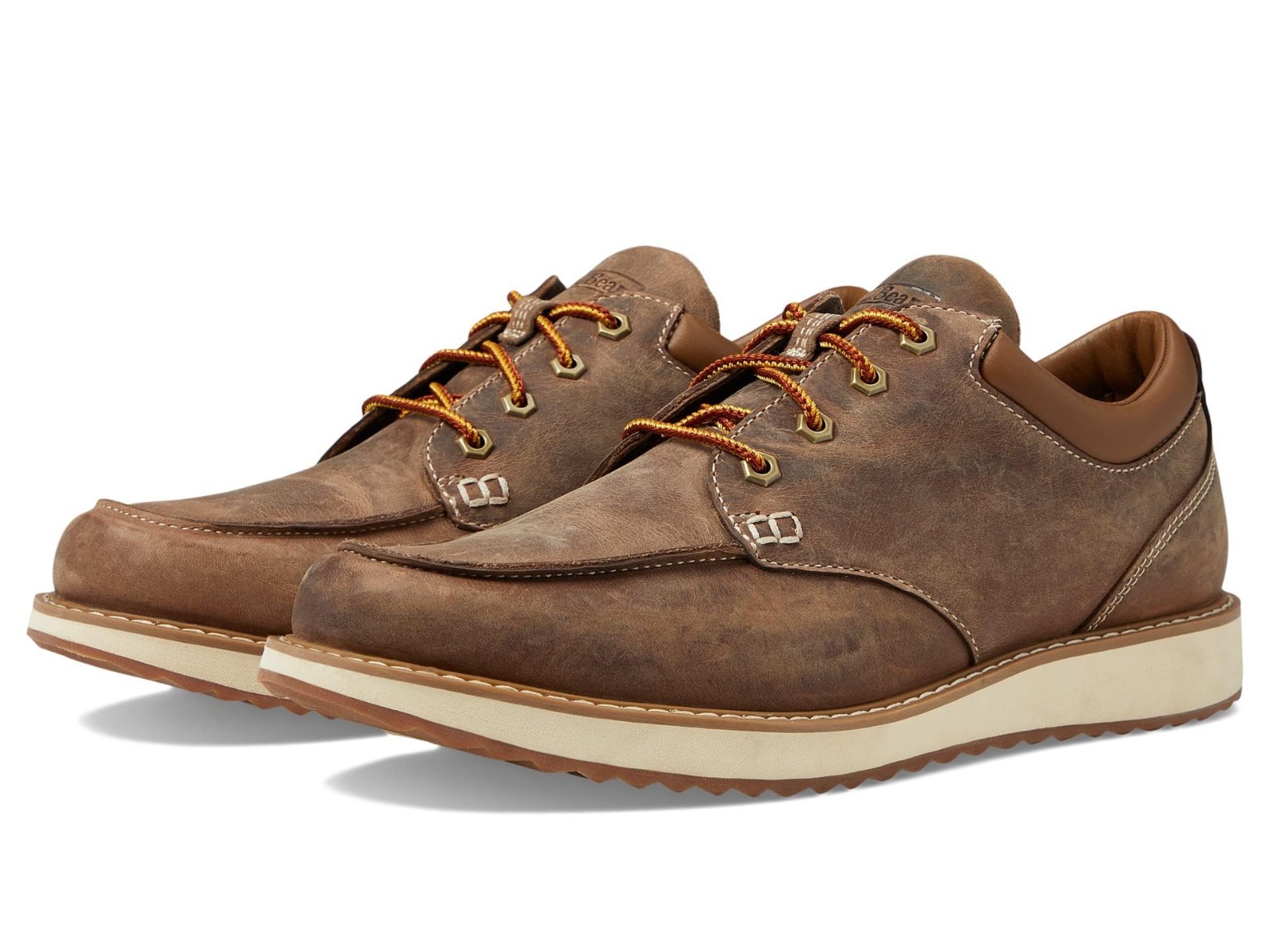 L.L.Bean Stonington Leather Moc Toe Oxford Shoe Dark Cocoa Mens 10.5 M New