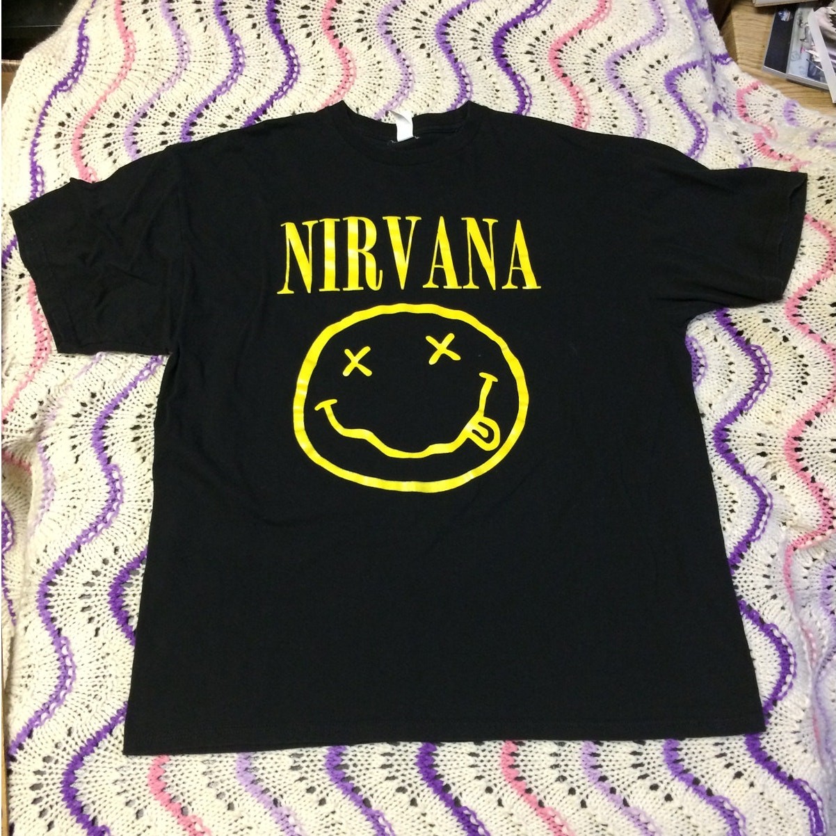 Vintage 00s Nirvana Smiley Logo XL Shirt Vintage 00s Nirvana Smiley Logo XL Shirt