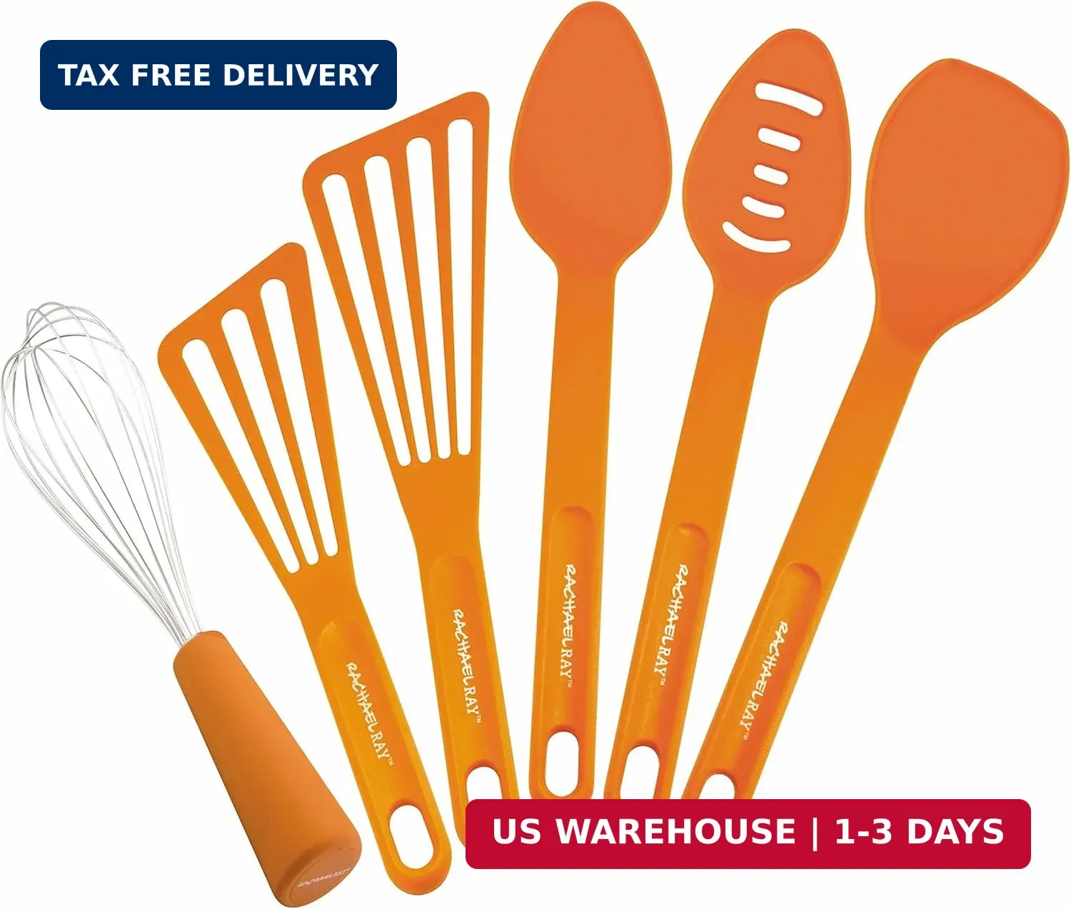 Rachael Ray Tools 6-Piece Tool Set, Orange
