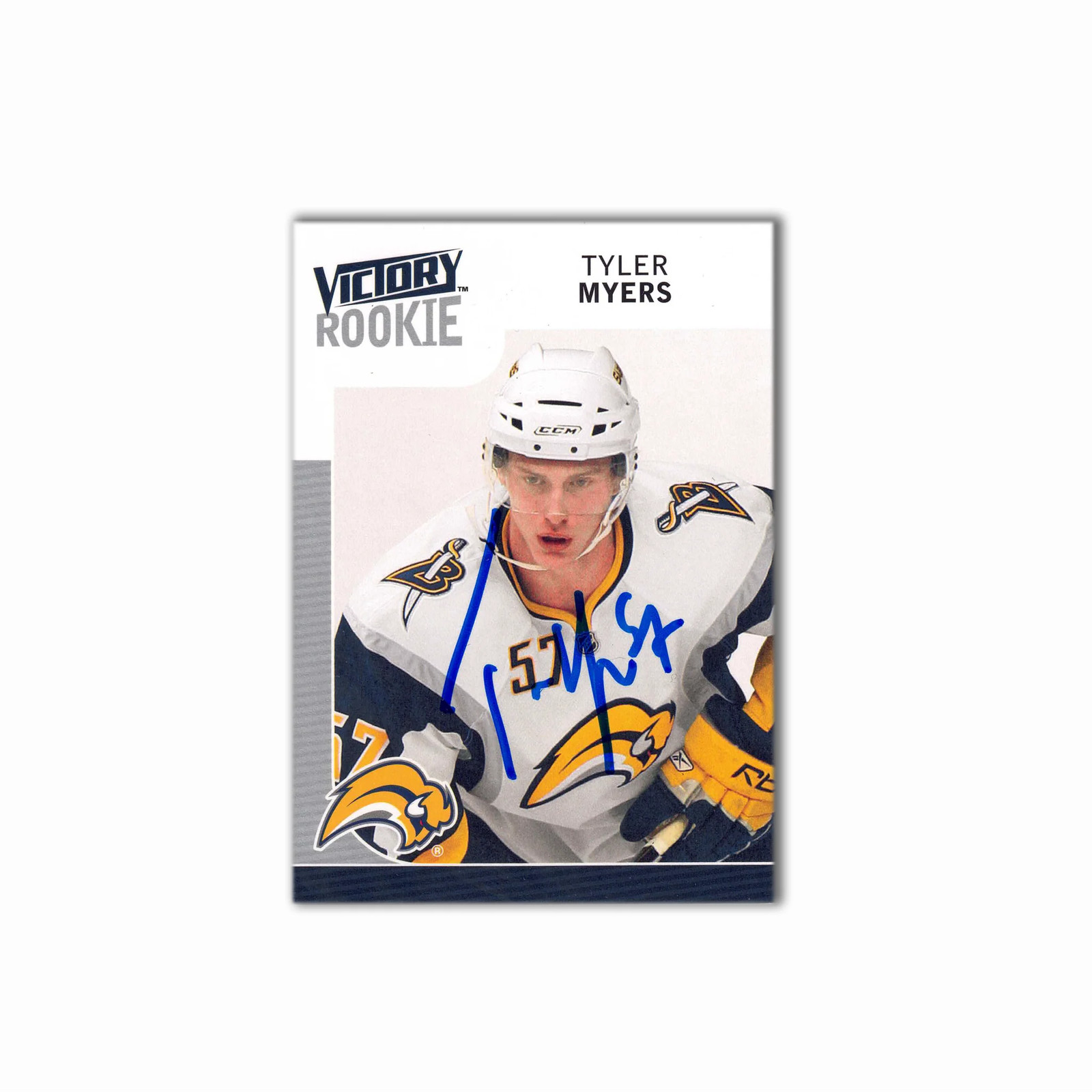 2009-10 UD Victory #303 TYLER MYERS Autographed Rookie Card 2009-10 UD Victory #303 TYLER MYERS Autographed Rookie Card