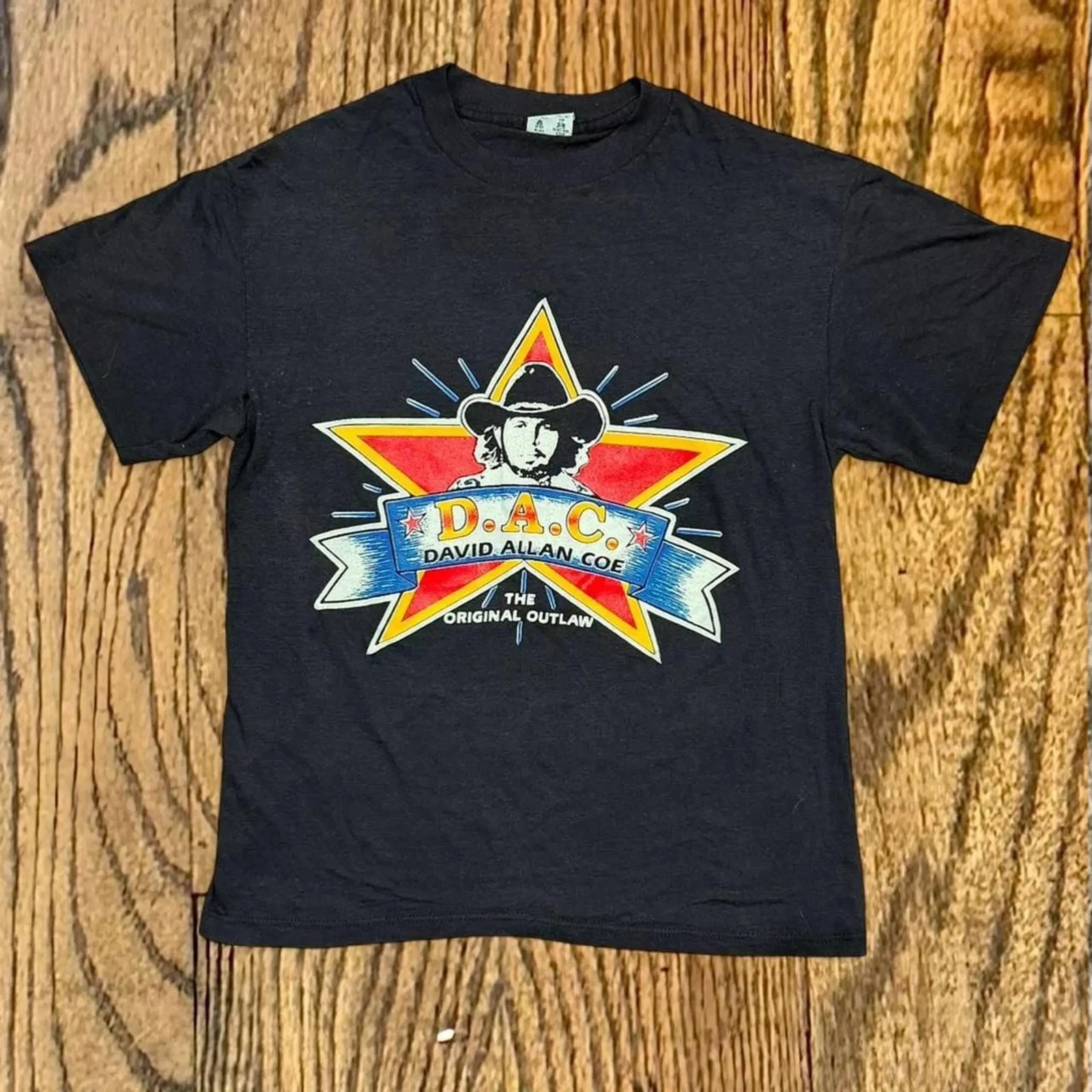 Vintage 70\'s David Allen Coe Outlaw Country T-shirt For Fan 005