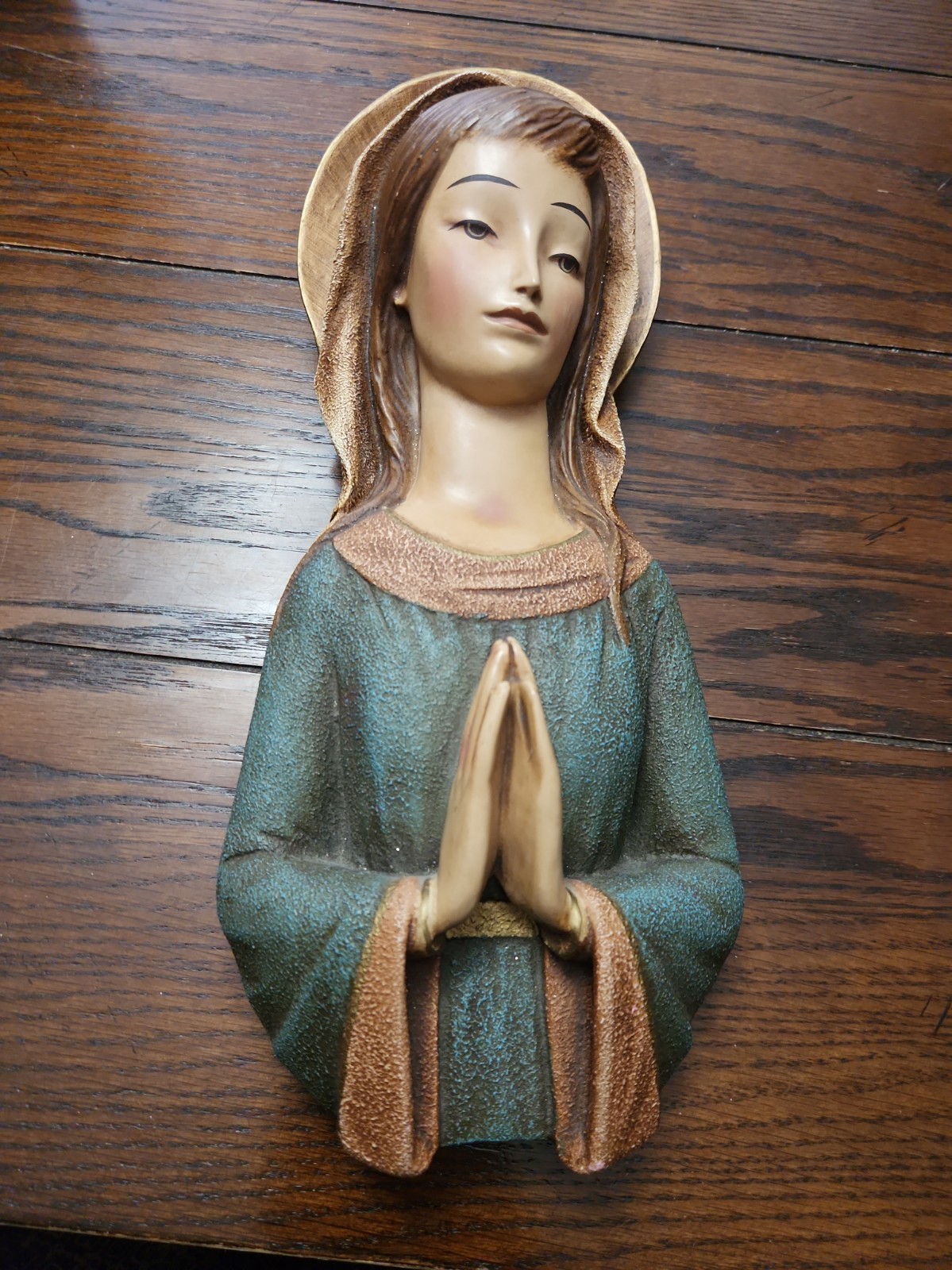 Beautiful Vintage Madonna Wall Hanging - Made in Portugal - 14x5