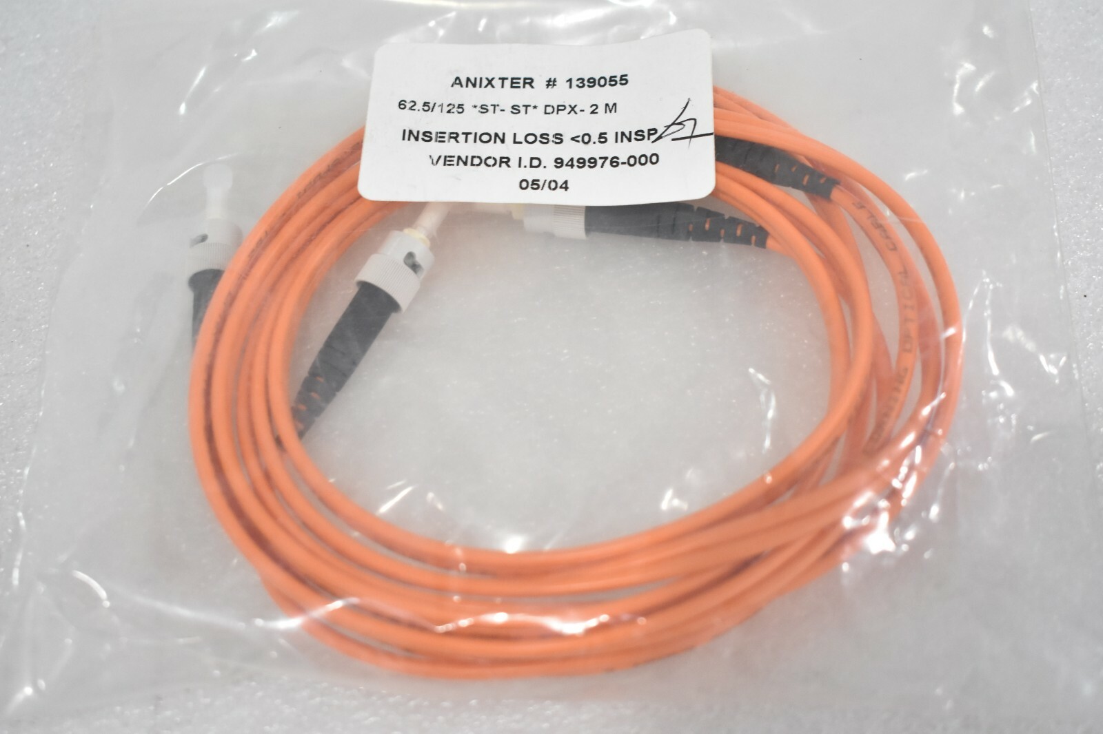 ANIXTER 139055 COMPULINK STCSTCD2 62.5/125 ST-ST DPX-2M ANIXTER 139055 COMPULINK STCSTCD2 62.5/125 ST-ST DPX-2M