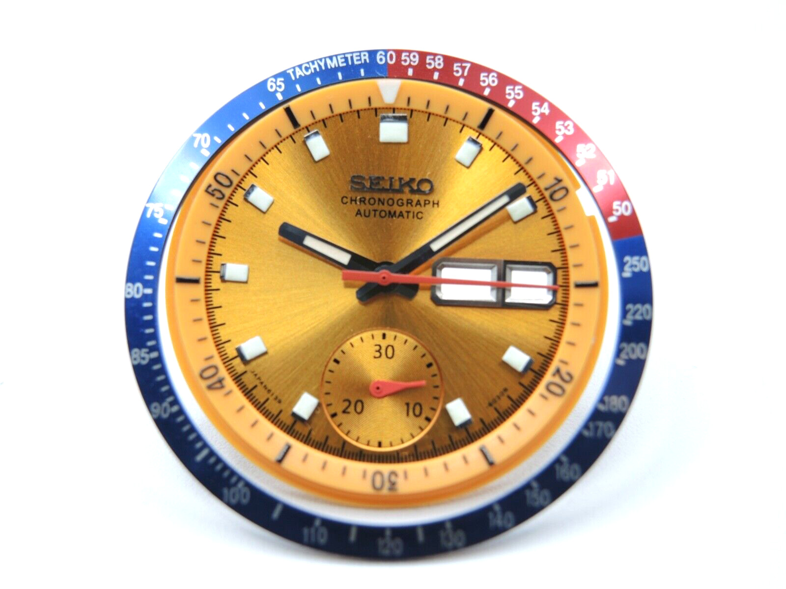 NEW SUNBURST YELLOW DIAL,HANDS,BEZEL, INSERT VINTAGE SEIKO PEPSI POGUE 6139-6002