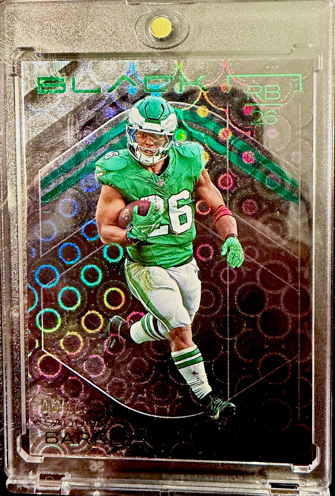 Panini Black Football 2025 Saquon Barkley, Philadelphia Eagles Black Holo /15 Panini Black Football 2025 Saquon Barkley, Philadelphia Eagles Black Holo /15