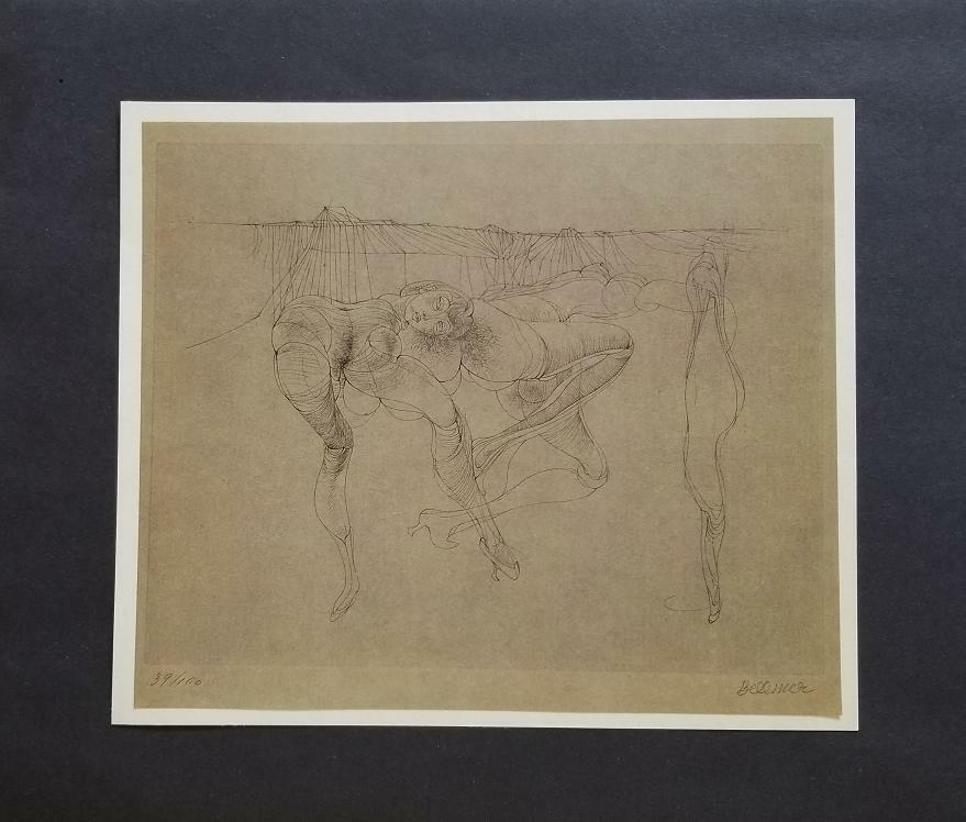 Hans Bellmer Untitled For The Marionnettes Mounted off-set Lithograph 1973
