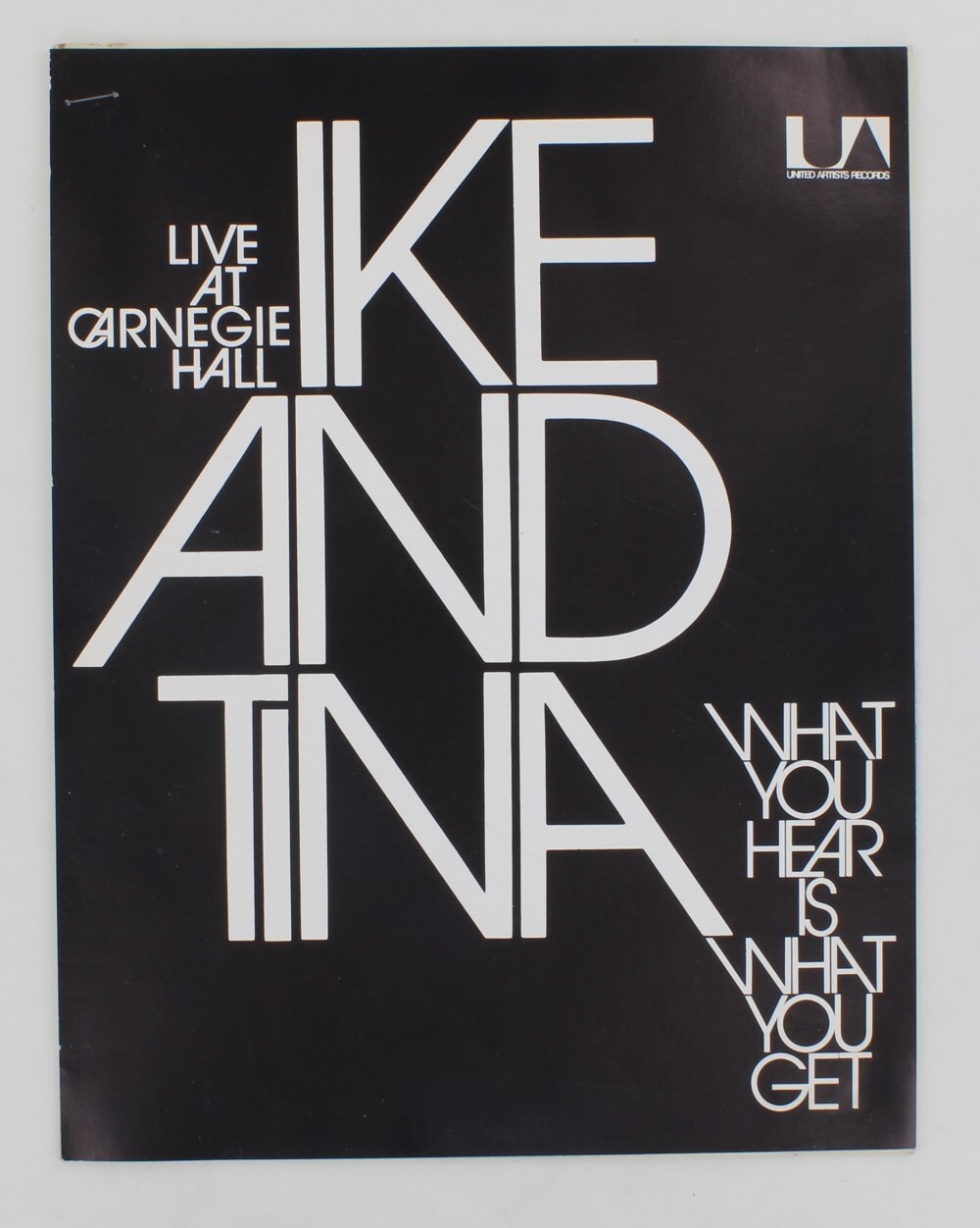 Ike And Tina Turner Review 1971 Program What You Hear Is What Get Carnegie Hall