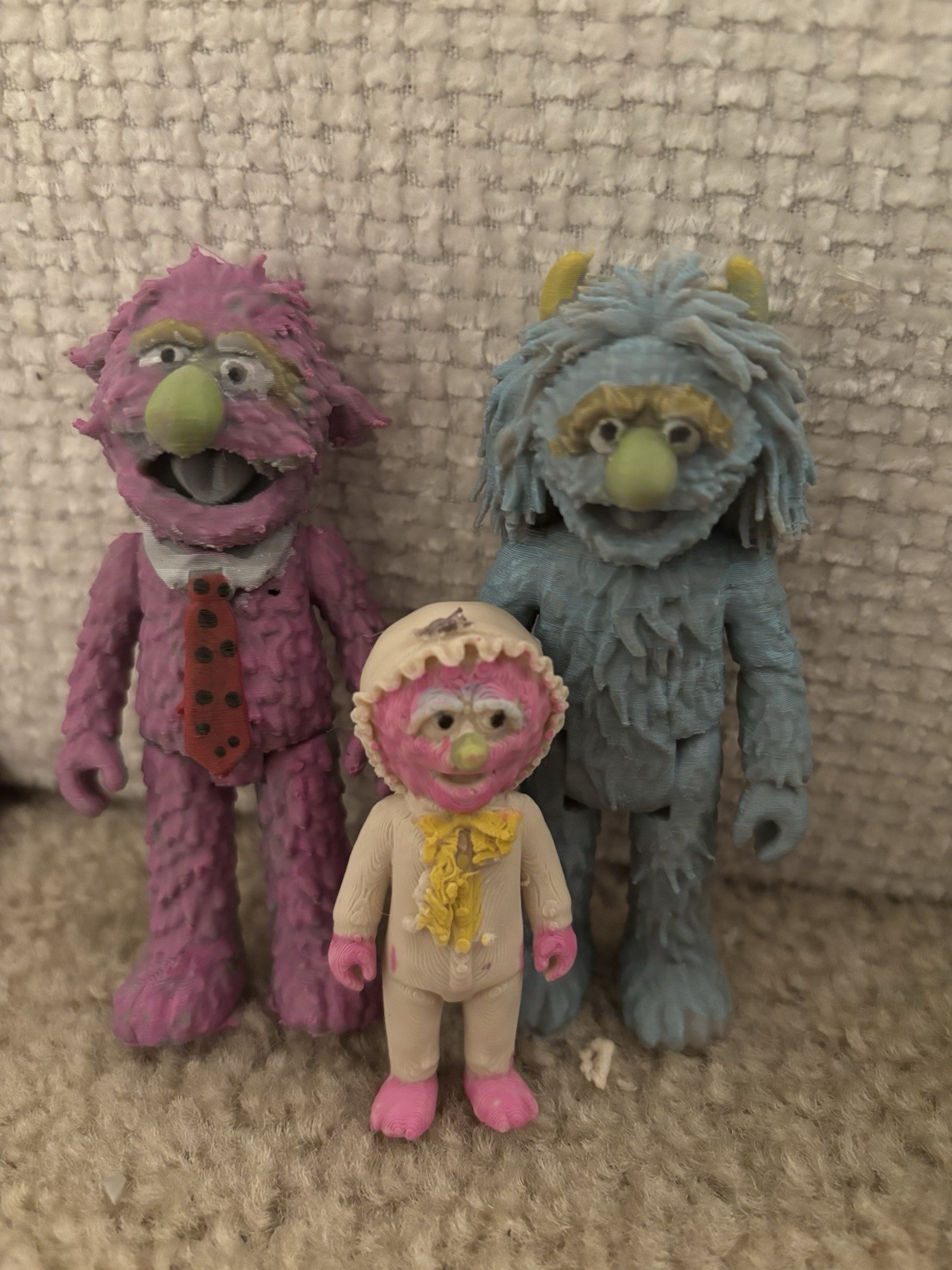 Sesame Street Super7 Scale Humphrey, Ingrid And Natasha Figures