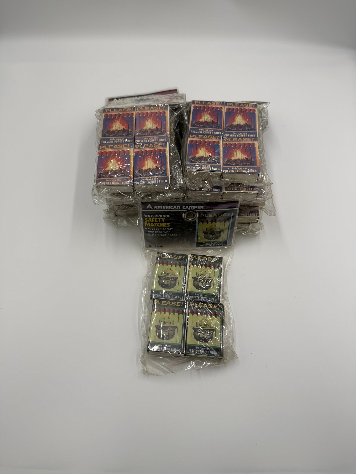 Vintage American Camper No. 1636 Safety Matches 44 Boxes Smokey Bear NOS