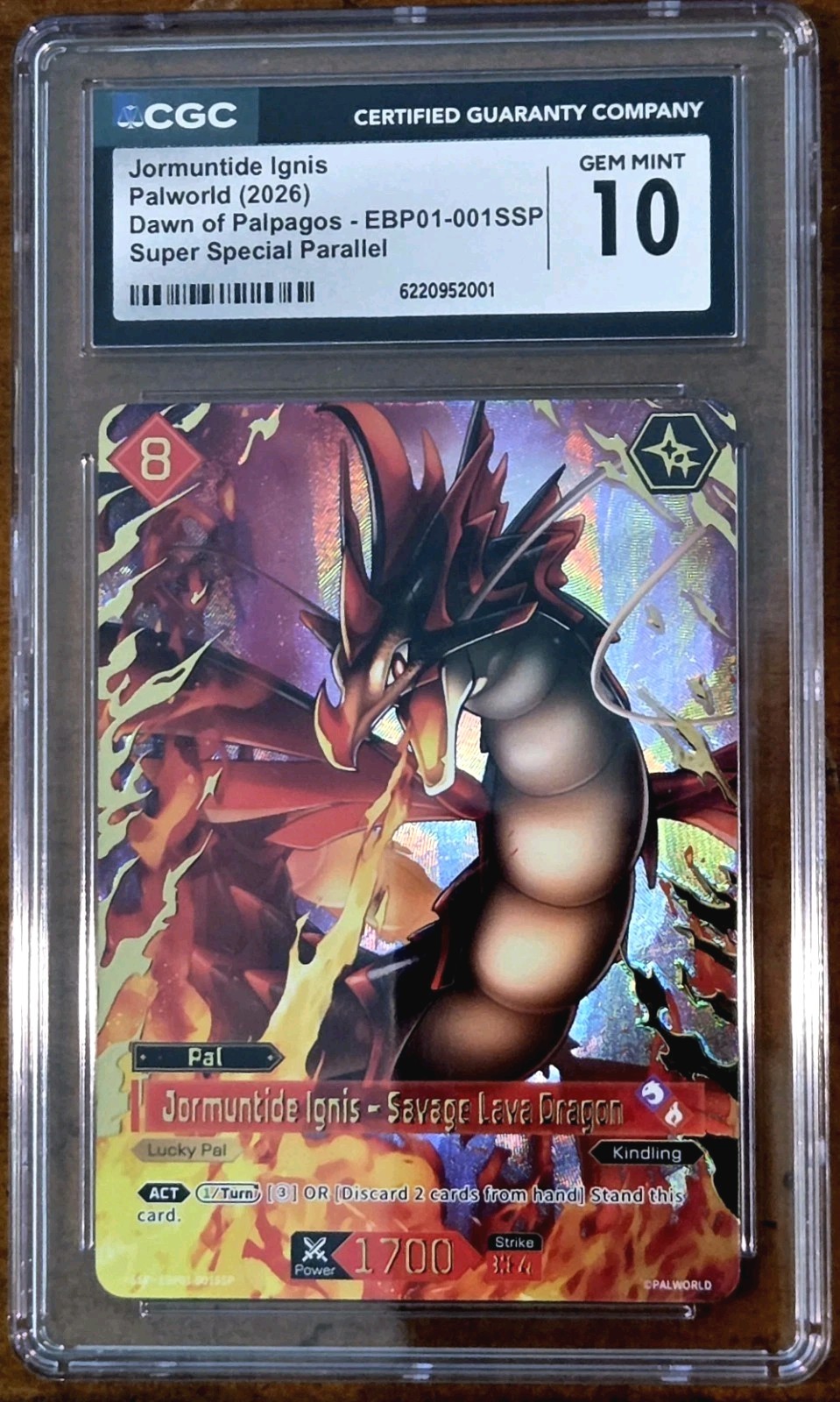 Palworld Dawn of Palpagos Jormuntide Ignis EBP01-001 SSP CGC 10 GEM MINT Palworld Dawn of Palpagos Jormuntide Ignis EBP01-001 SSP CGC 10 GEM MINT