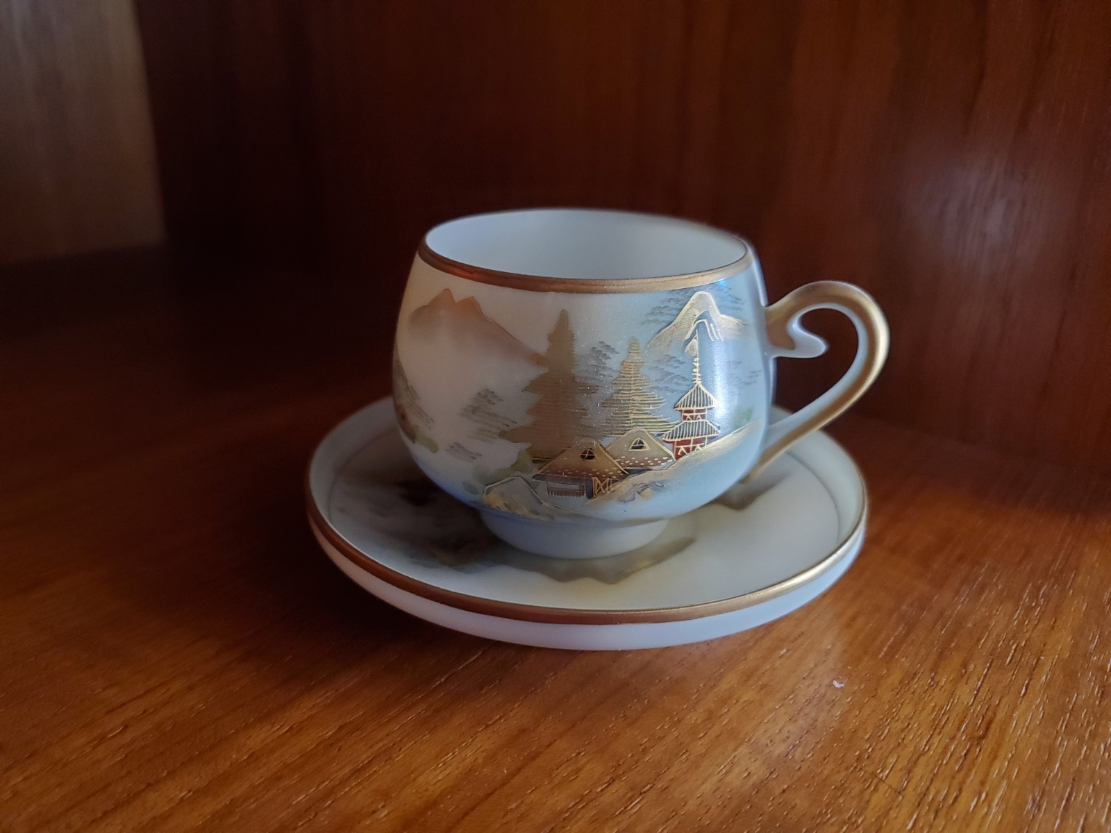 Vintage Koshida porcelain tea set with Geisha Lithophane