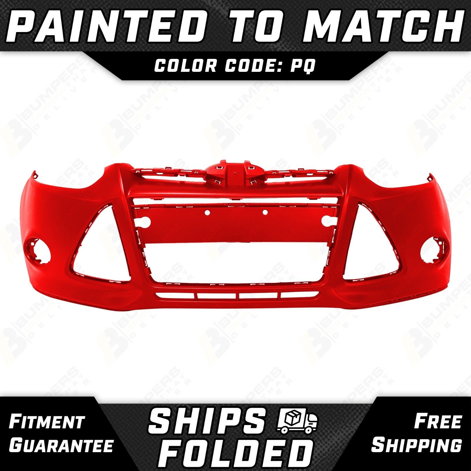 NEW Painted *PQ - Race Red* Front Bumper Cover Fascia for 2012-2014 Ford Focus