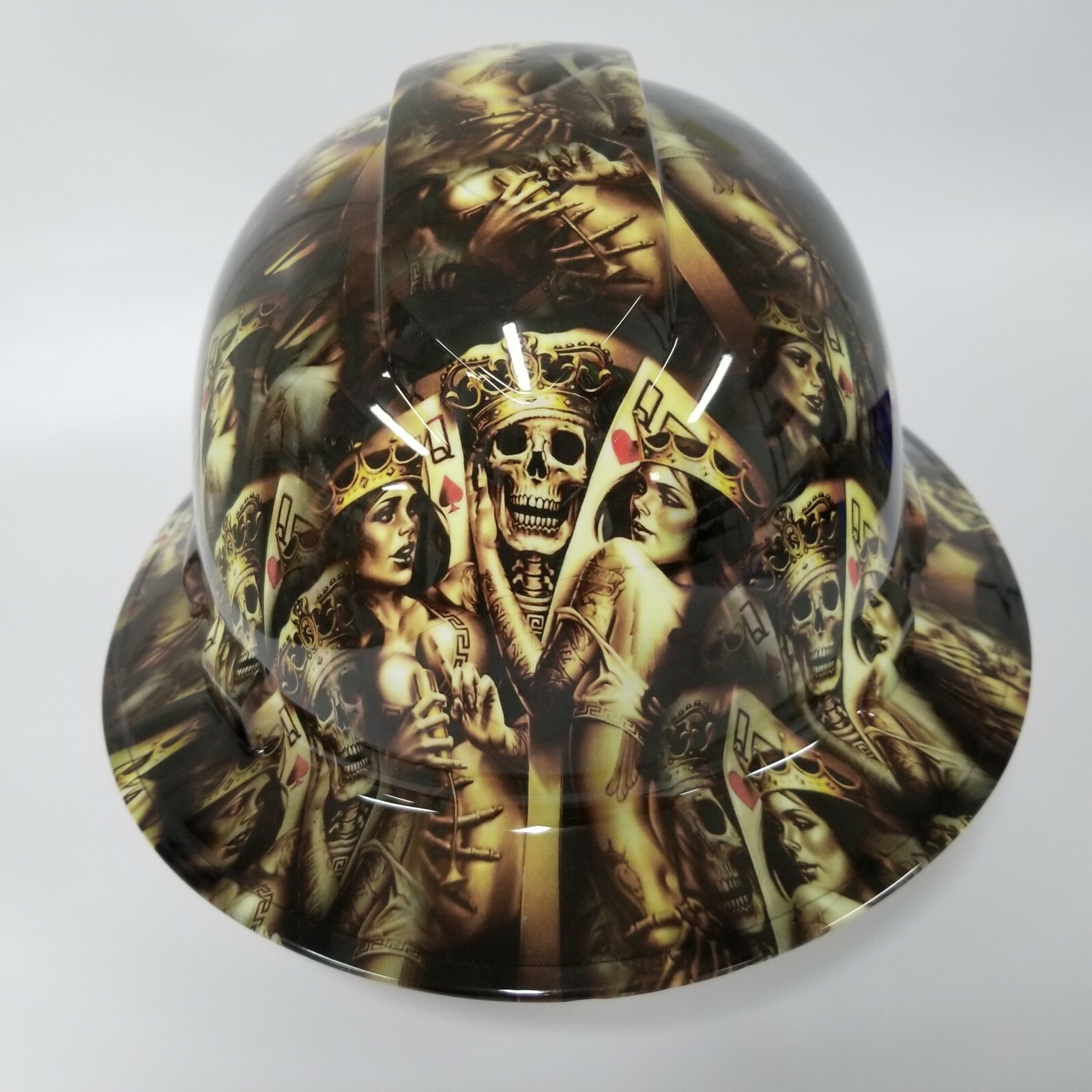 NEW FULL BRIM Hard Hat custom hydro dipped in KING'S AND QUEENS SUPER SICK 
