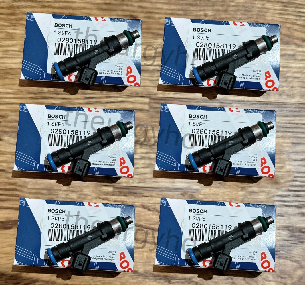 6x OEM Bosch Fuel Injector 0280158119 For Jeep Dodge Wrangler Chrysler 3.3L 3.8L