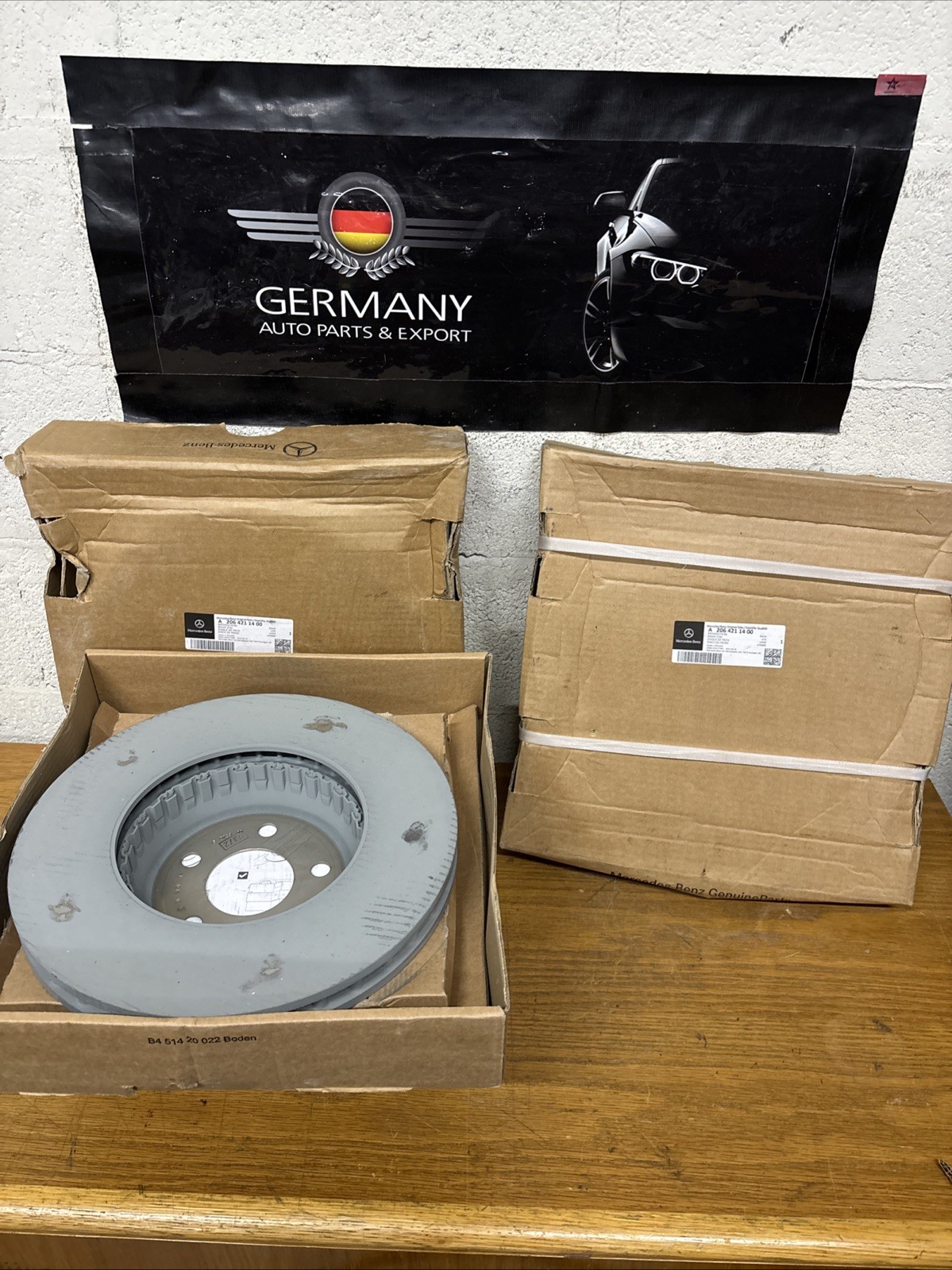 MERCEDES-BENZ C S206 SET OF TWO (2) FRONT BRAKE DISCS A2064211400 NEW OEM #962