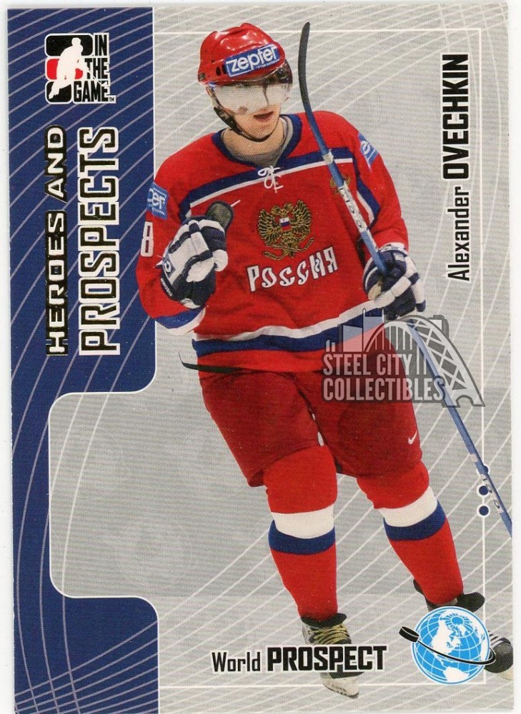 Alex Ovechkin 2005-06 In The Game Heroes & Prospects Rookie Card #279 Alex Ovechkin 2005-06 In The Game Heroes & Prospects Rookie Card #279