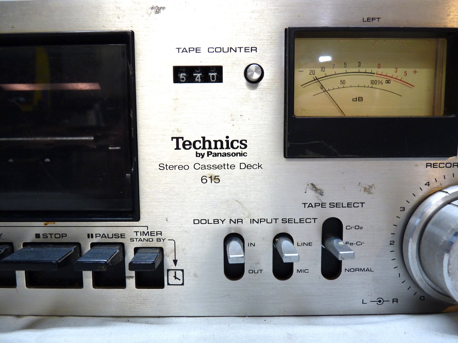 TECHNICS Cassette Deck   Vintage Silver Face 615 RS615U JAPAN Works READ Descrip