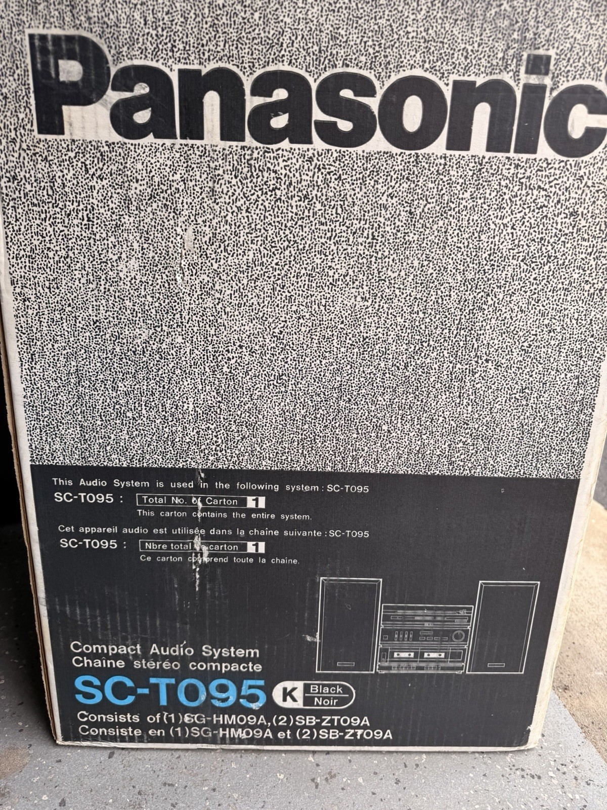 New old stock vintage Panasonic SC-T095 Stereo. Never Removed From OG Box Rare