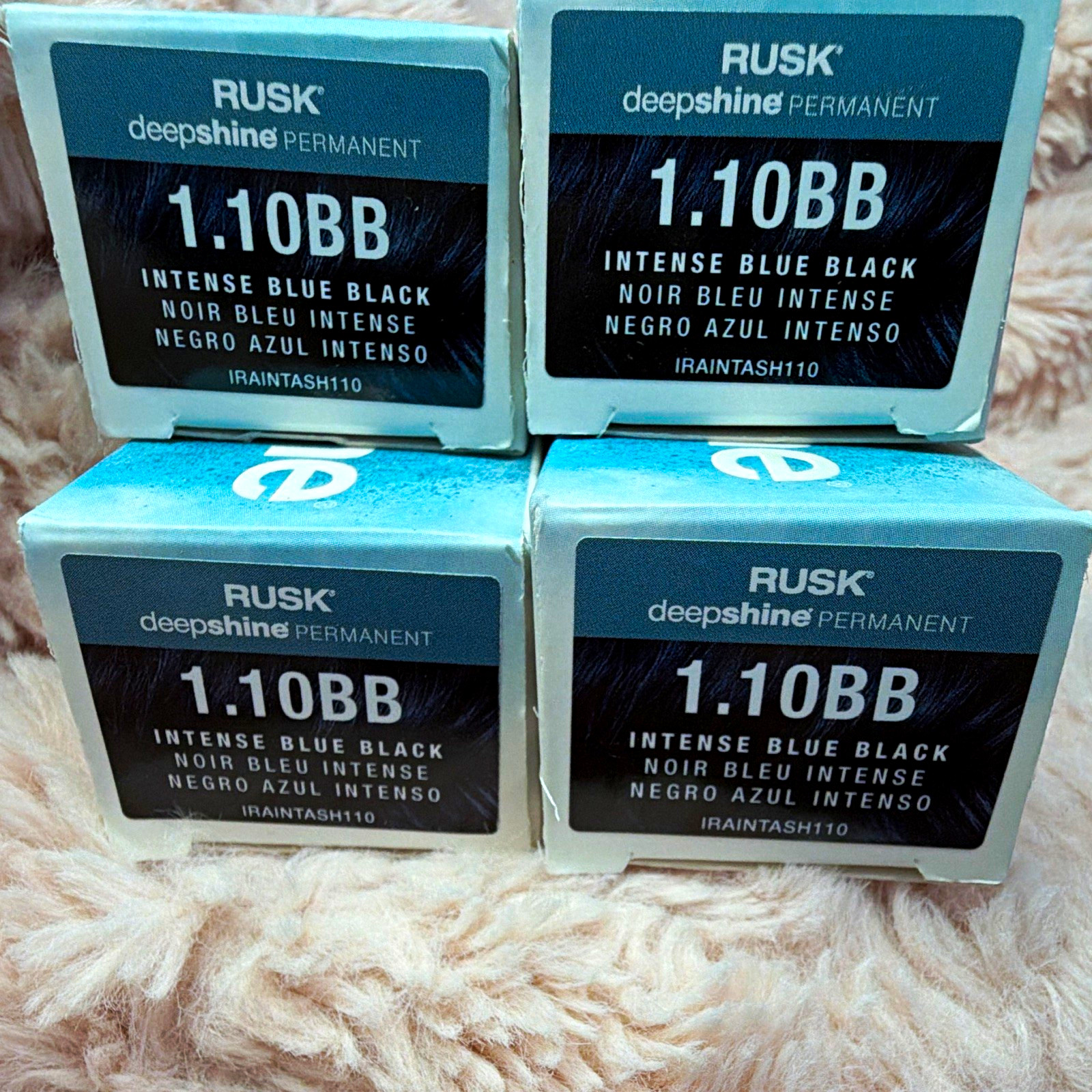 RUSK Deepshine Permanent Hair Dye Intense Blue Black 1.10BB 3.4 fl oz RUSK Deepshine Permanent Hair Dye Intense Blue Black 1.10BB 3.4 fl oz