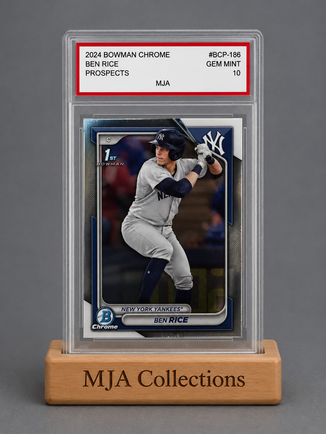 2024 Ben Rice 1st Bowman Chrome Rookie Card #BCP-186 New York Yankees Graded 10 2024 Ben Rice 1st Bowman Chrome Rookie Card #BCP-186 New York Yankees Graded 10