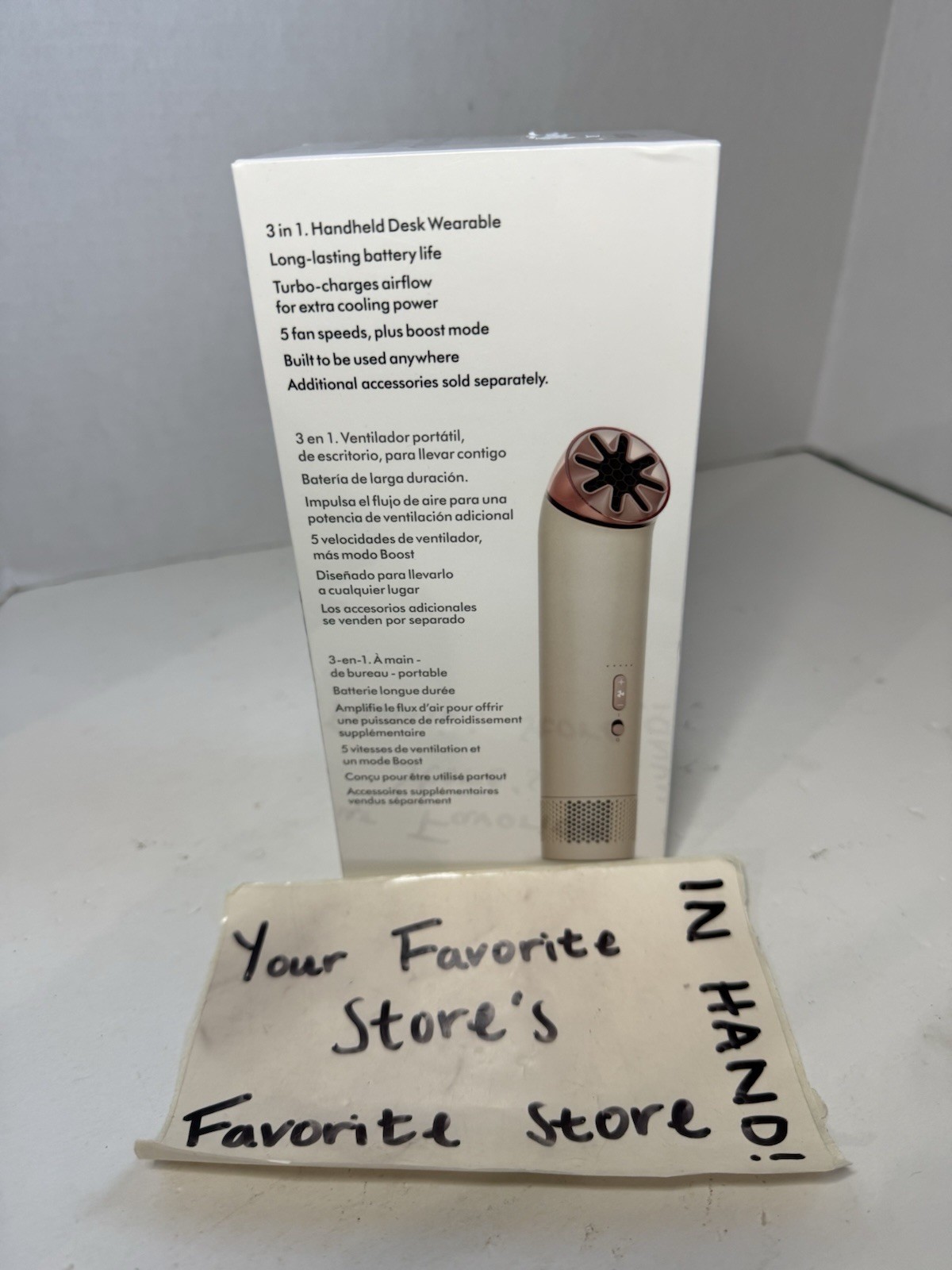 Dyson HushJet Mini Cool Portable Fan Stone Blush Rechargeable NEW Sealed