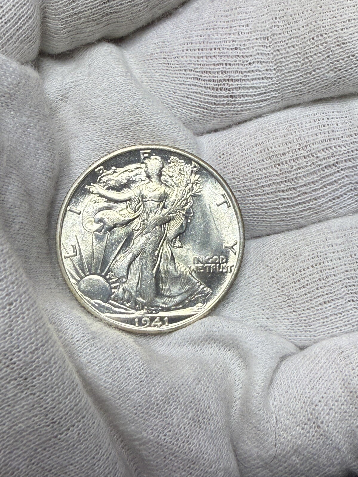 1941-S Walking Liberty Half Dollar, Superb Gem BU++ Better Date, Huge Luster T82