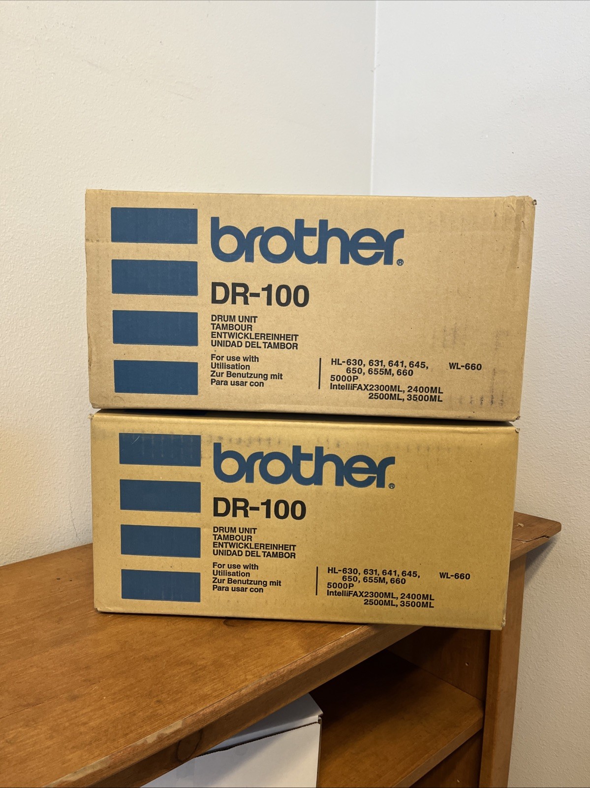 Genuine OEM Brother DR-100 Drum Unit- Lot Of 2